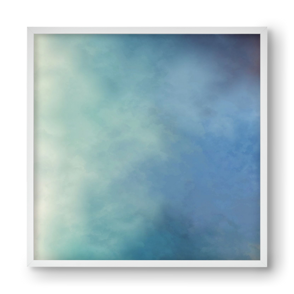 BLUE HORIZON , 40x40 cm (40x40 cm), Fehér keret