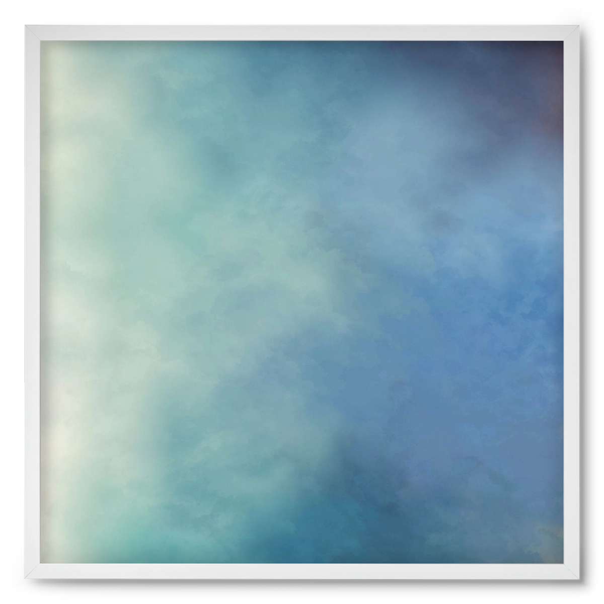 BLUE HORIZON , 50x50 cm (50x50 cm), Fehér keret