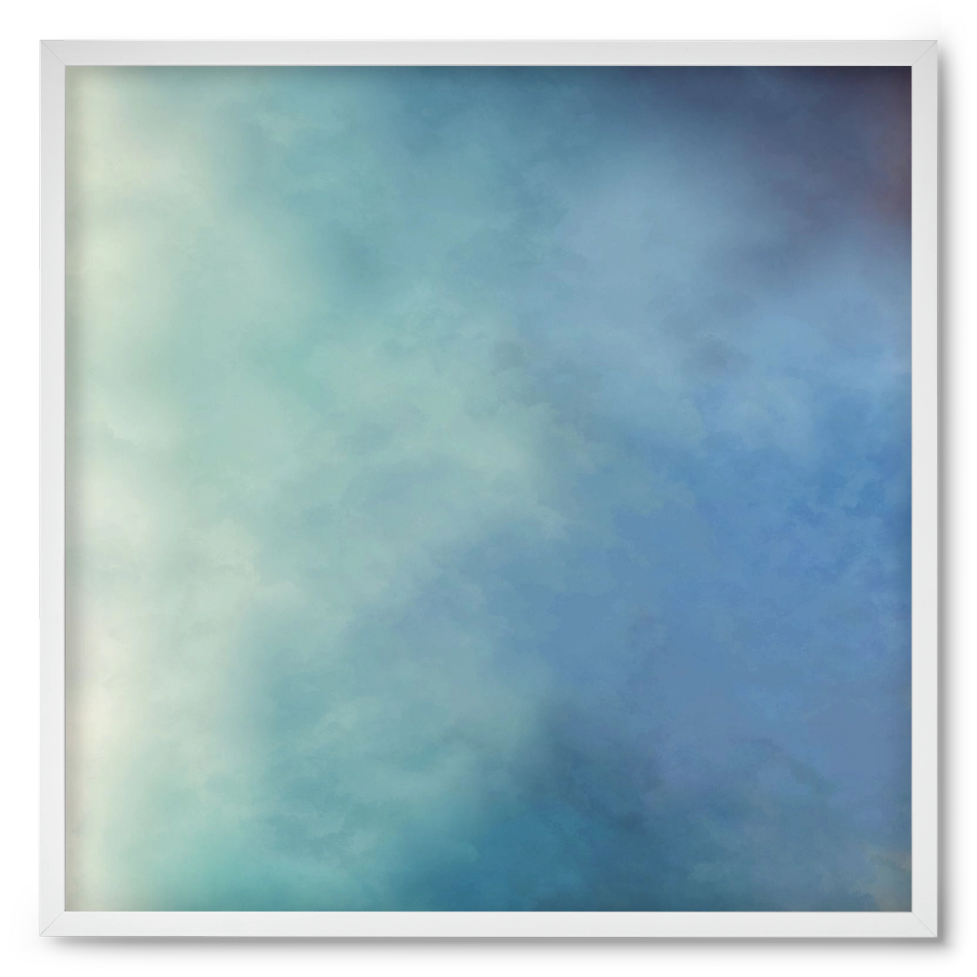 BLUE HORIZON , 50x50 cm (50x50 cm), Fehér keret