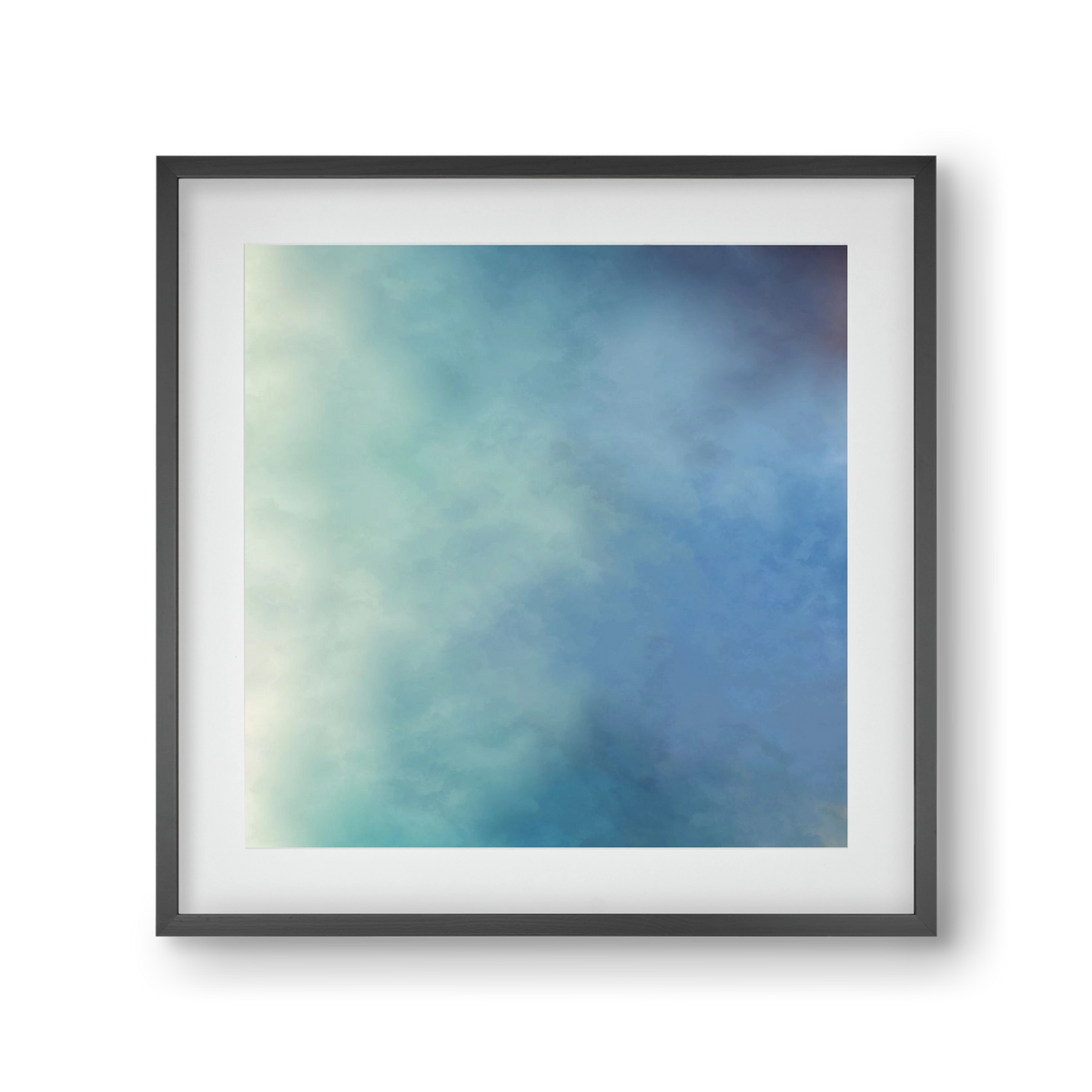 BLUE HORIZON , 30x30 cm (20x20 cm), Fekete keret, paszpartuval