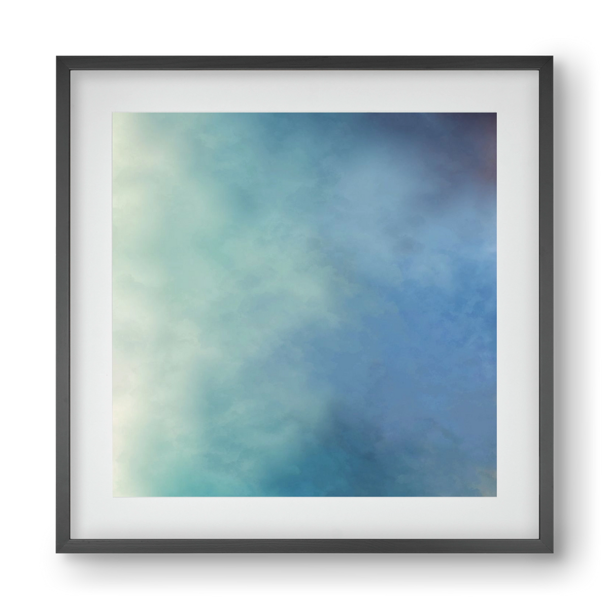 BLUE HORIZON , 40x40 cm (30x30 cm), Fekete keret, paszpartuval