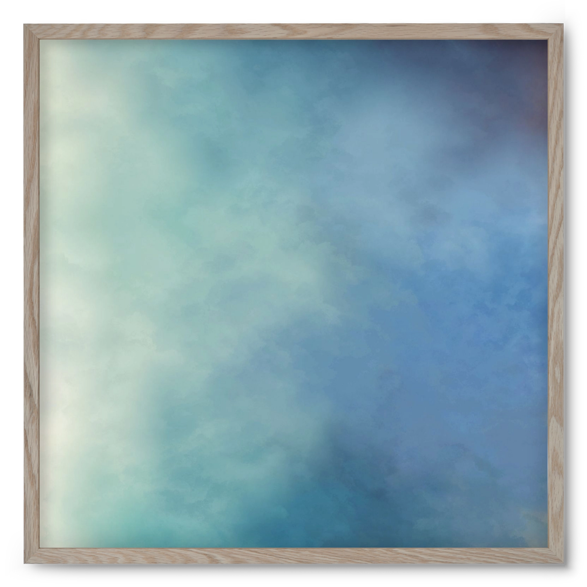 BLUE HORIZON , 50x50 cm (50x50 cm), Tölgy keret