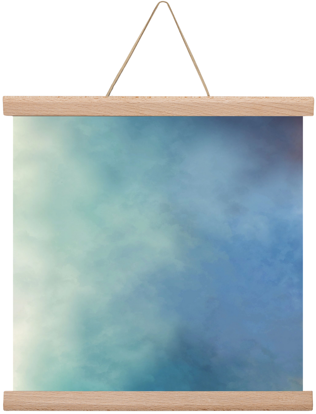 BLUE HORIZON , 30x30 cm (30x30 cm), Tölgy akasztó