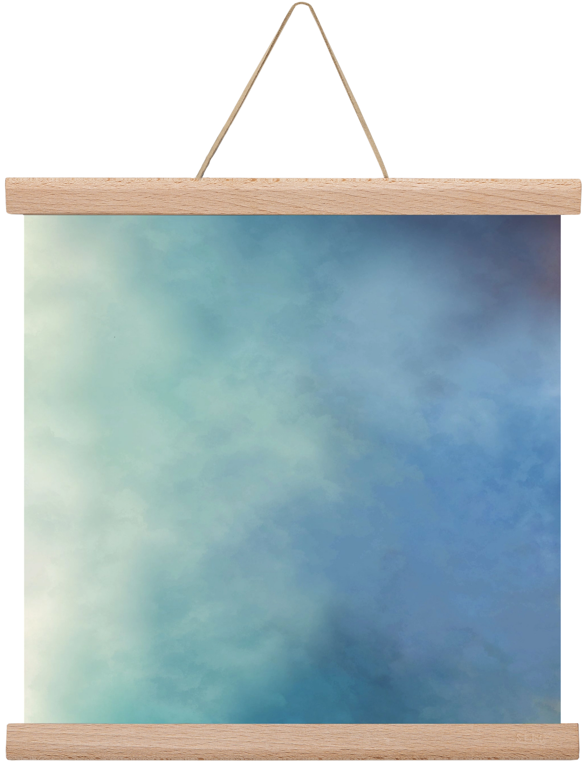 BLUE HORIZON , 30x30 cm (30x30 cm), Tölgy akasztó