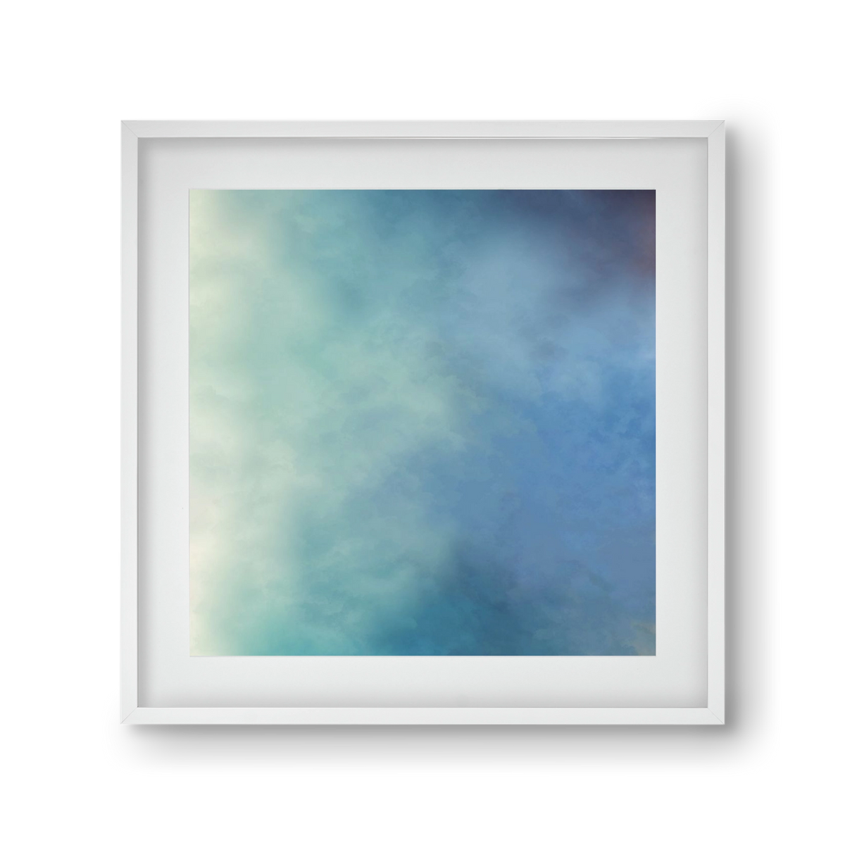 BLUE HORIZON , 30x30 cm (20x20 cm), Fehér keret, paszpartuval