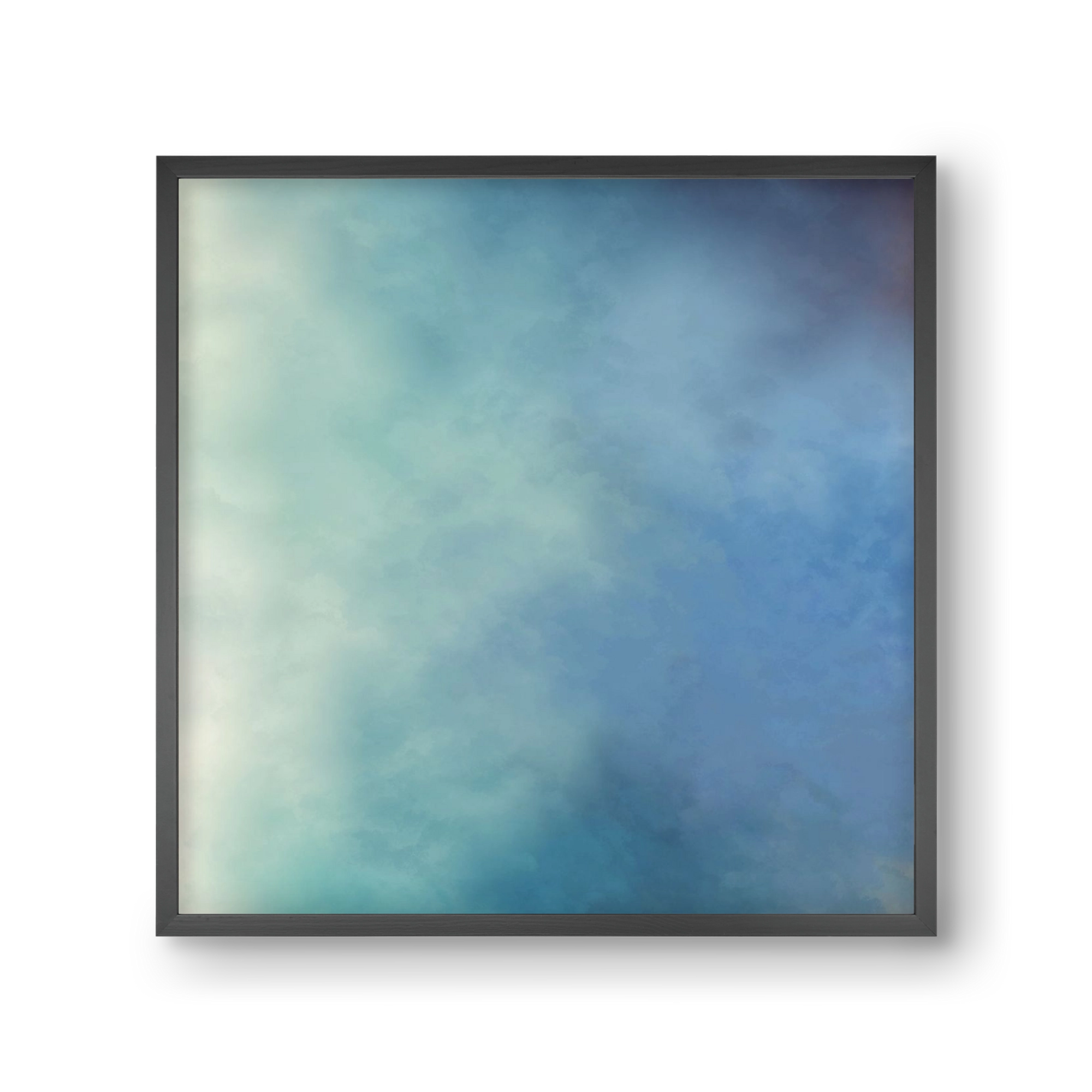 BLUE HORIZON , 30x30 cm (30x30 cm), Fekete keret