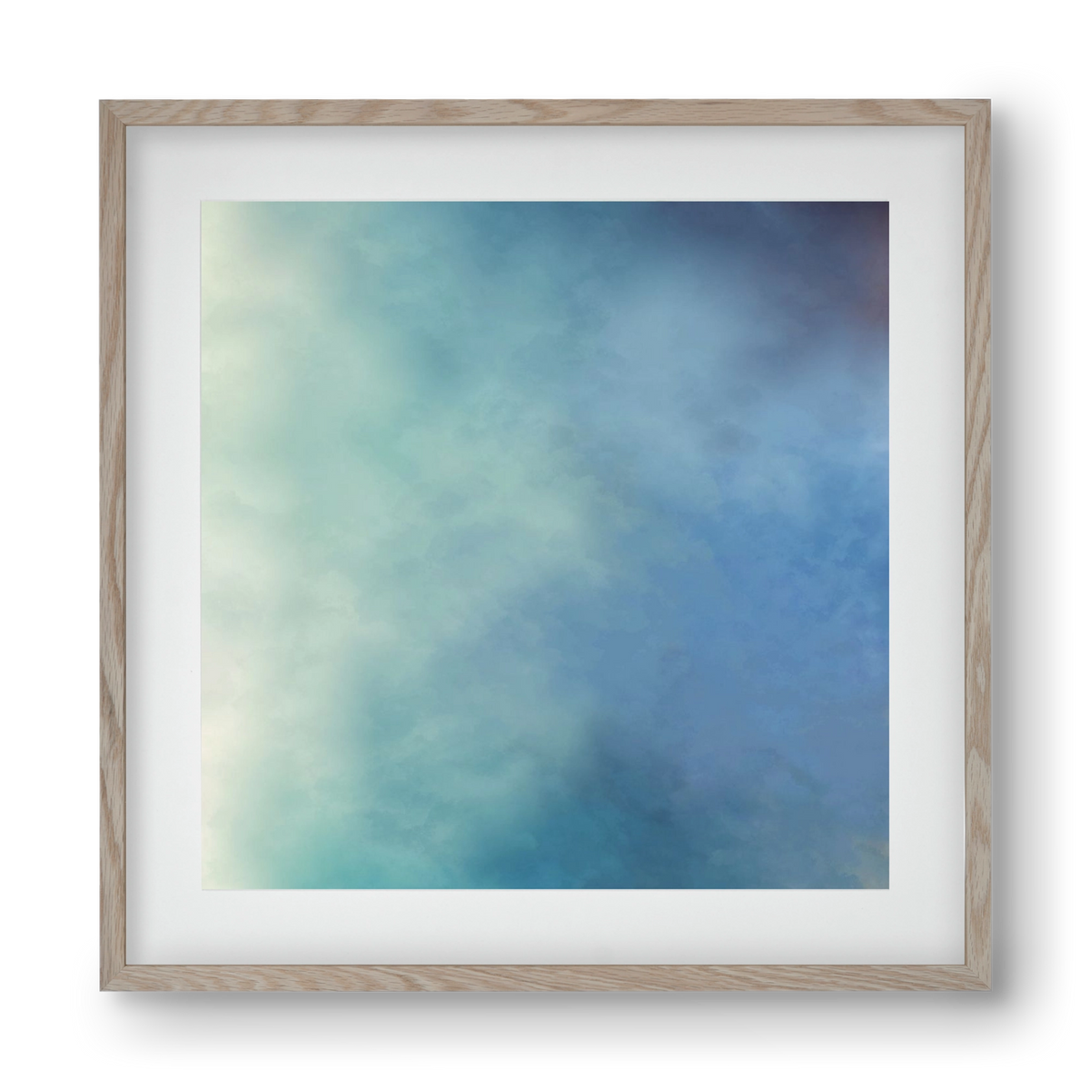 BLUE HORIZON , 40x40 cm (30x30 cm), Tölgy keret, paszpartuval