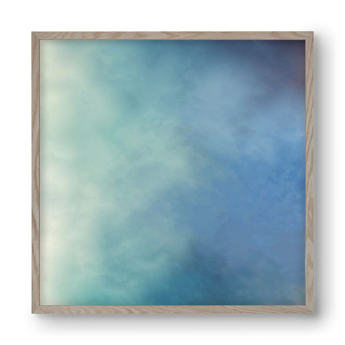 BLUE HORIZON , 40x40 cm (40x40 cm), Tölgy keret