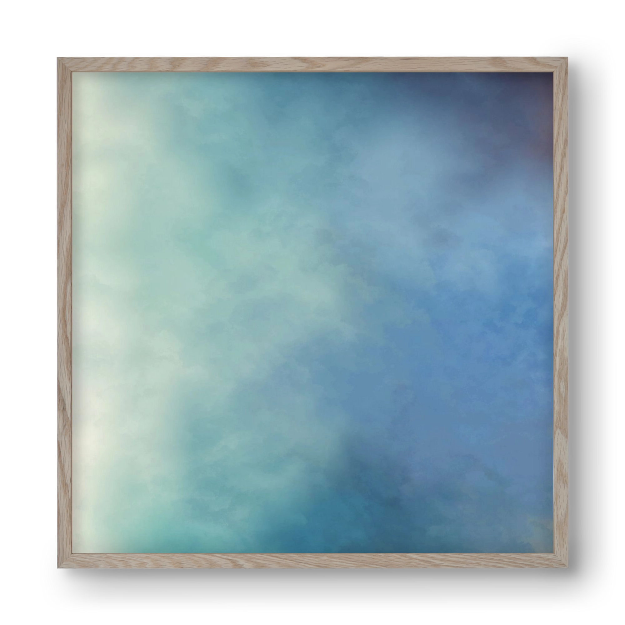 BLUE HORIZON , 40x40 cm (40x40 cm), Tölgy keret