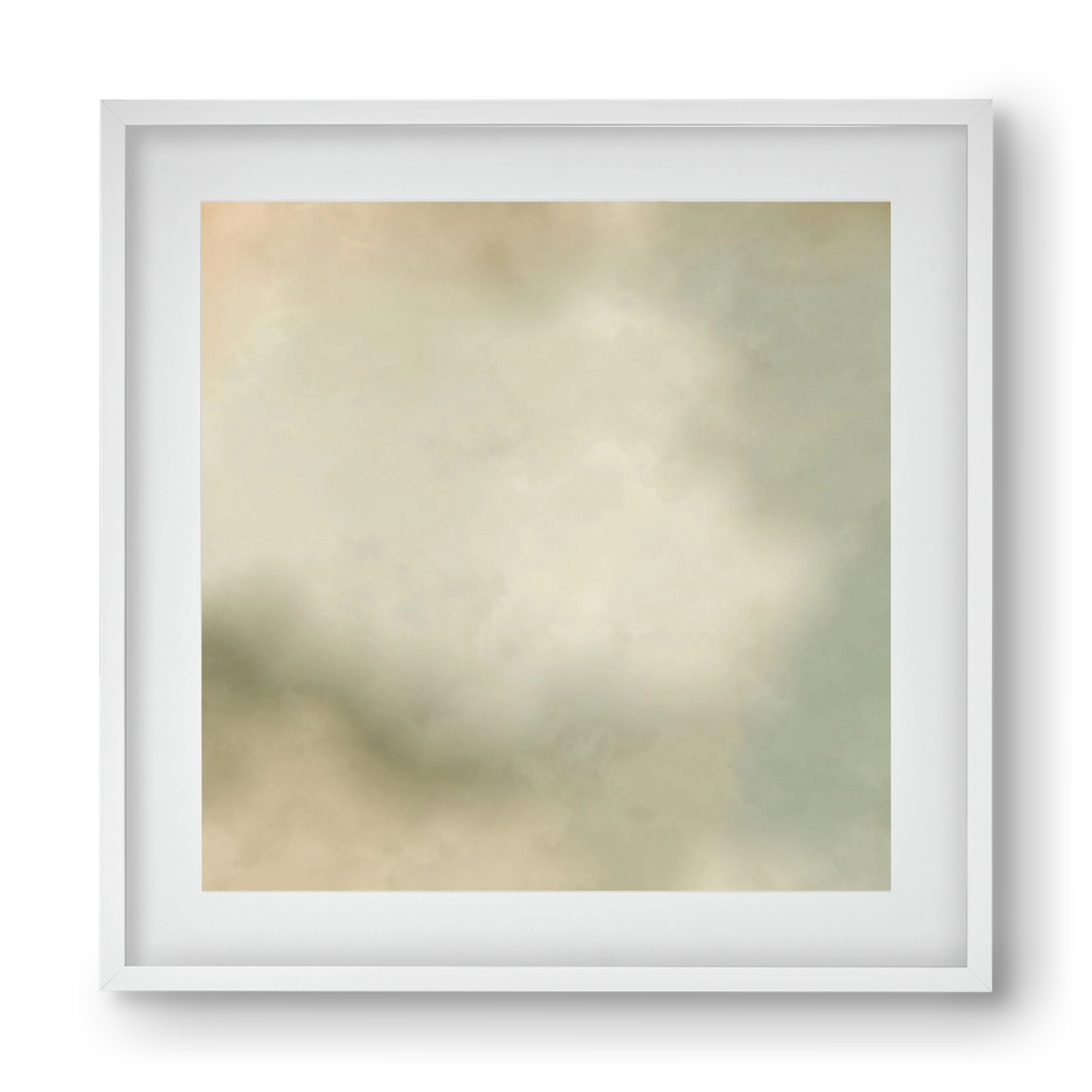 GRAY HORIZON , 40x40 cm (30x30 cm), Fehér keret, paszpartuval