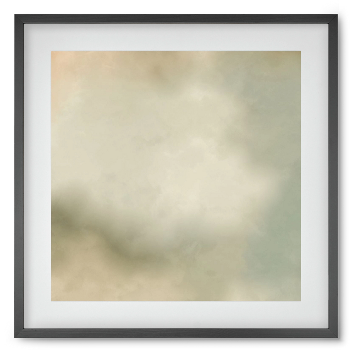 GRAY HORIZON , 50x50 cm (40x40 cm), Fekete keret, paszpartuval