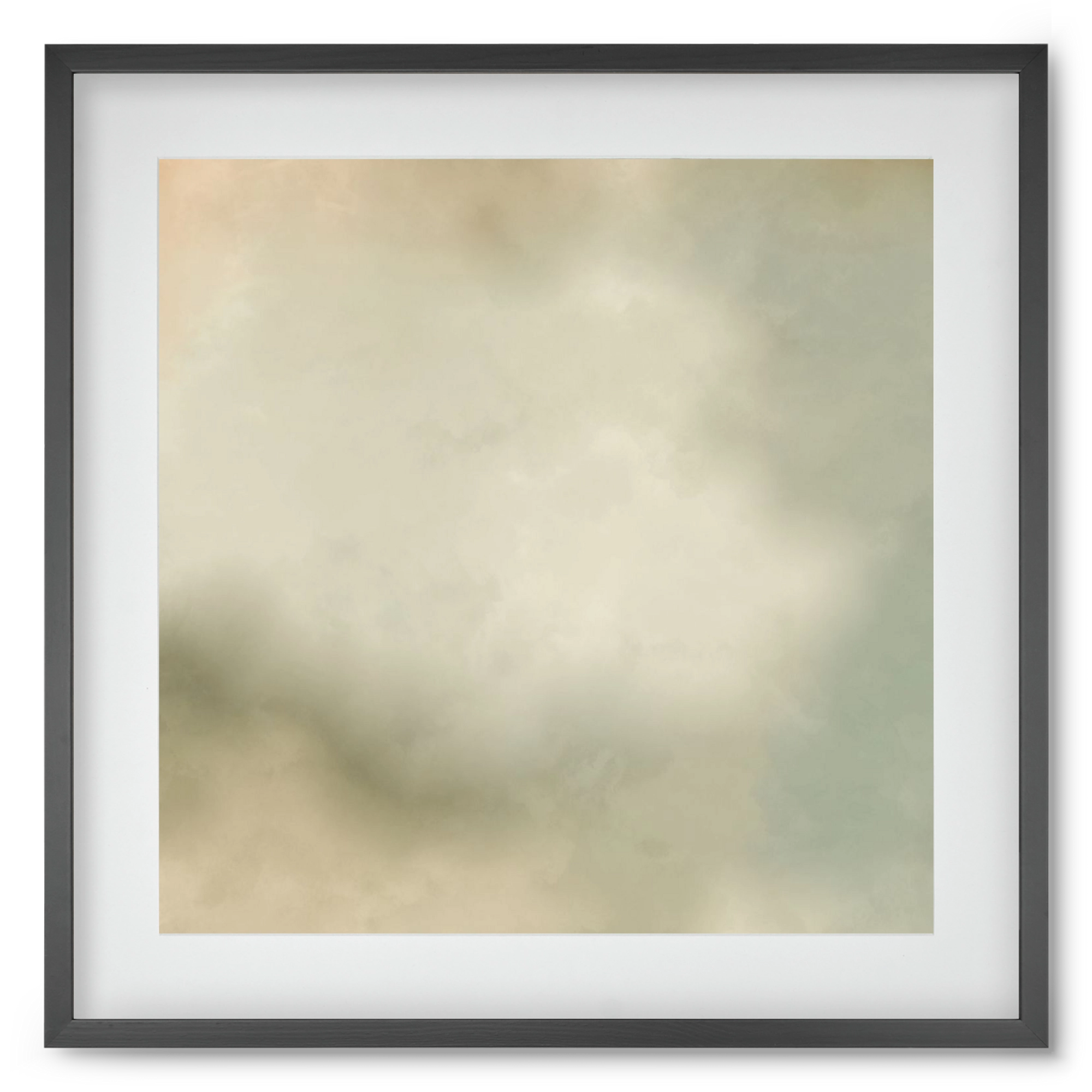 GRAY HORIZON , 50x50 cm (40x40 cm), Fekete keret, paszpartuval