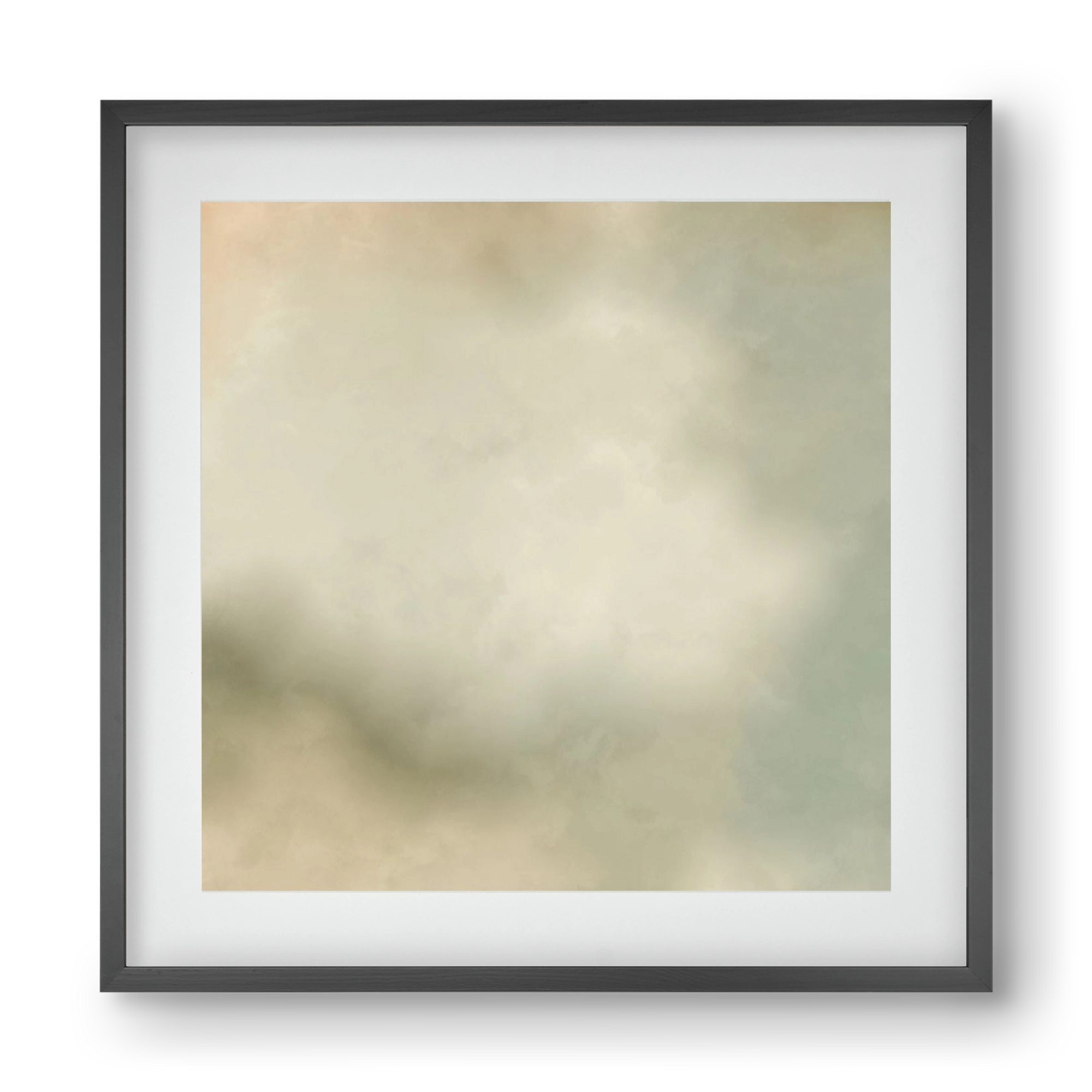 GRAY HORIZON , 40x40 cm (30x30 cm), Fekete keret, paszpartuval