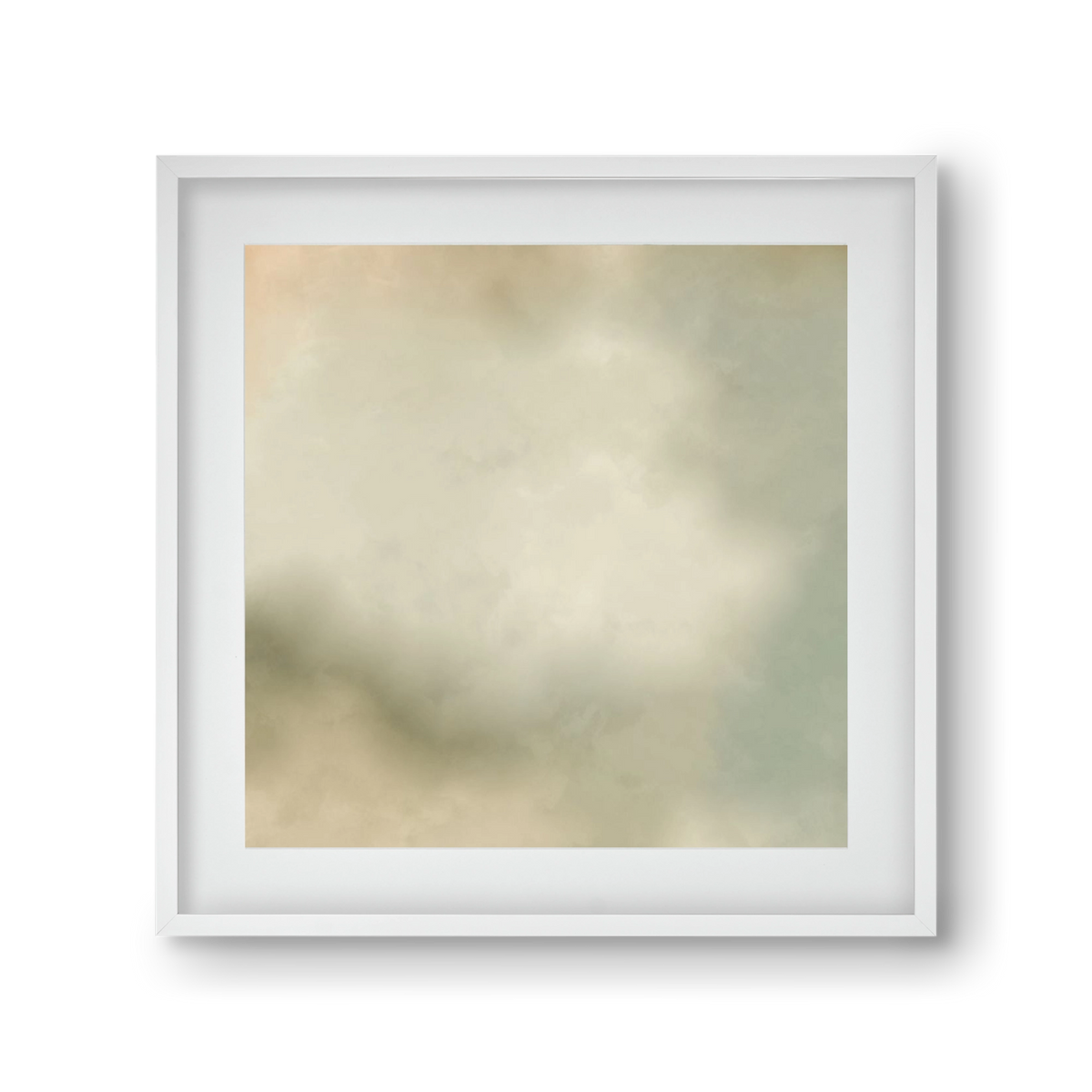 GRAY HORIZON , 30x30 cm (20x20 cm), Fehér keret, paszpartuval