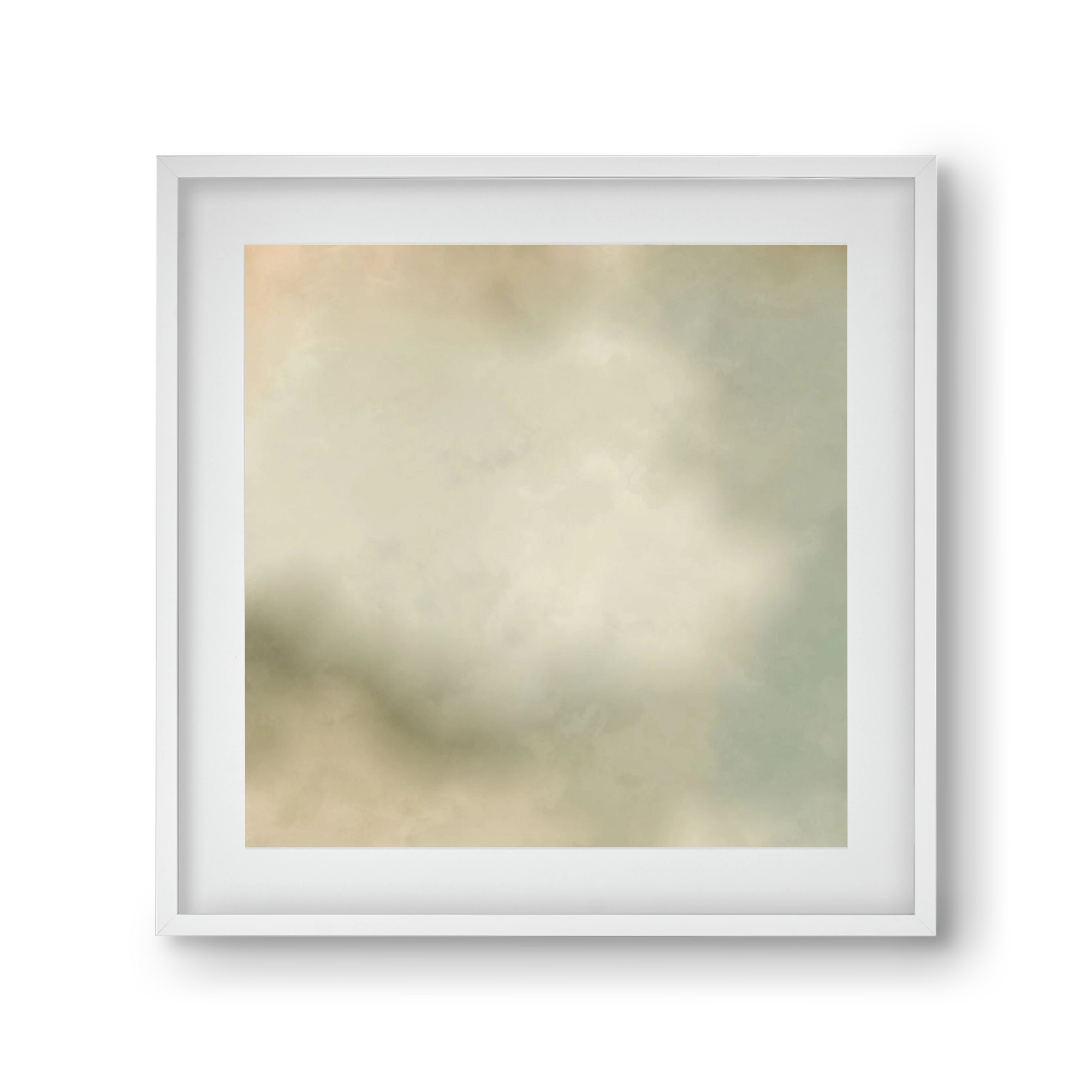 GRAY HORIZON , 30x30 cm (20x20 cm), Fehér keret, paszpartuval