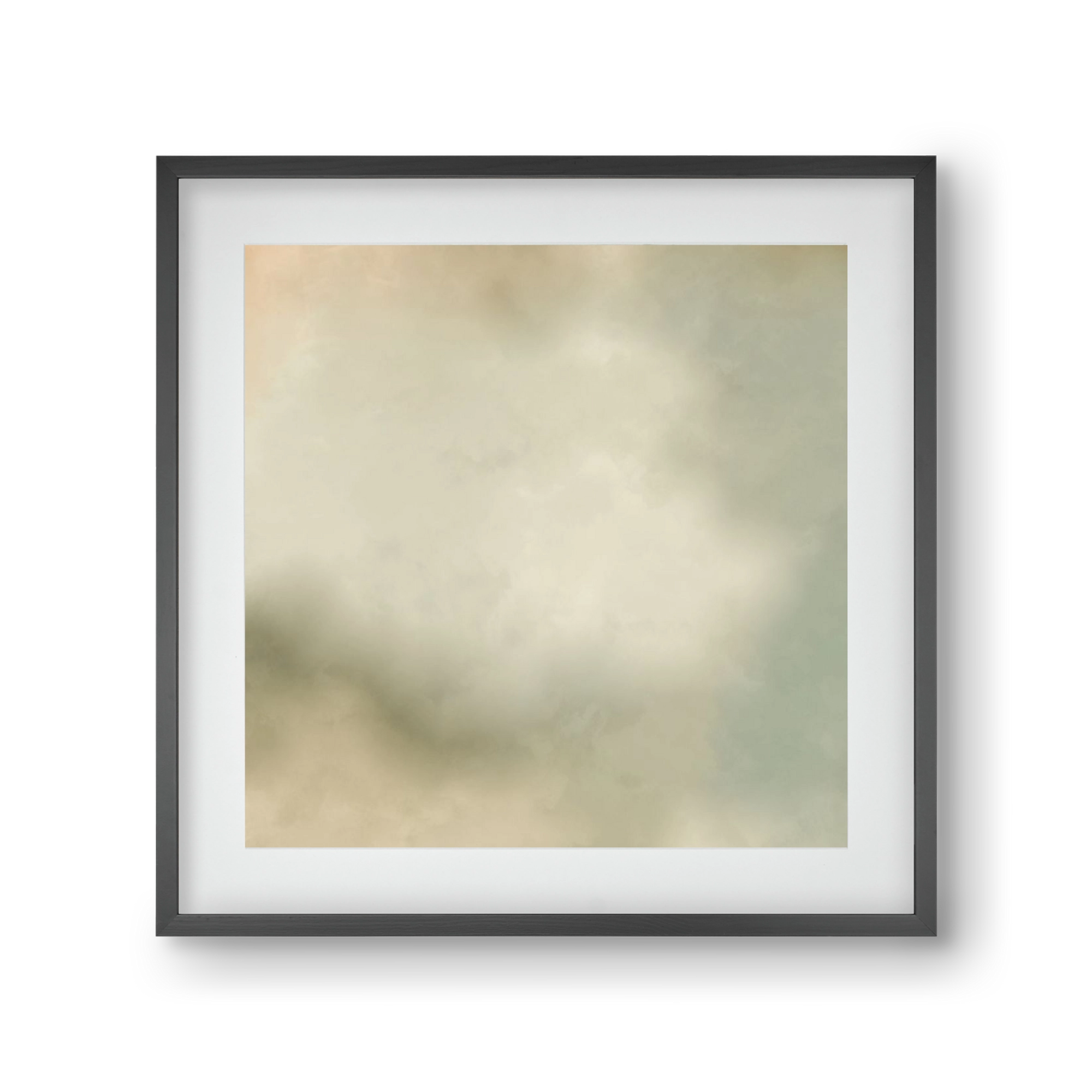 GRAY HORIZON , 30x30 cm (20x20 cm), Fekete keret, paszpartuval