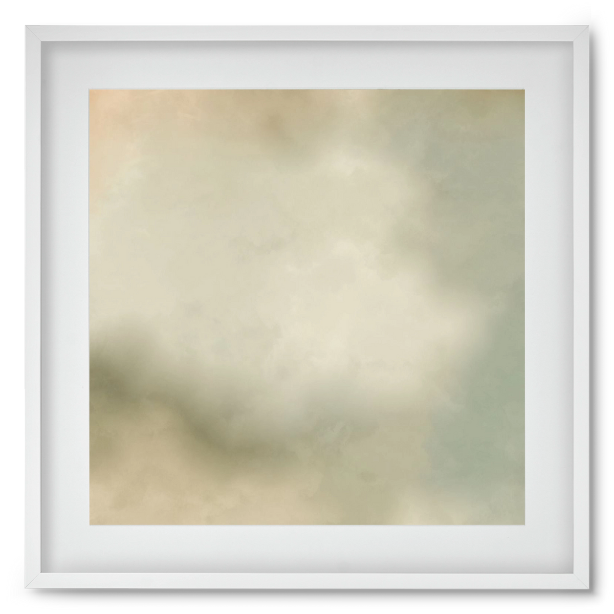 GRAY HORIZON , 50x50 cm (40x40 cm), Fehér keret, paszpartuval