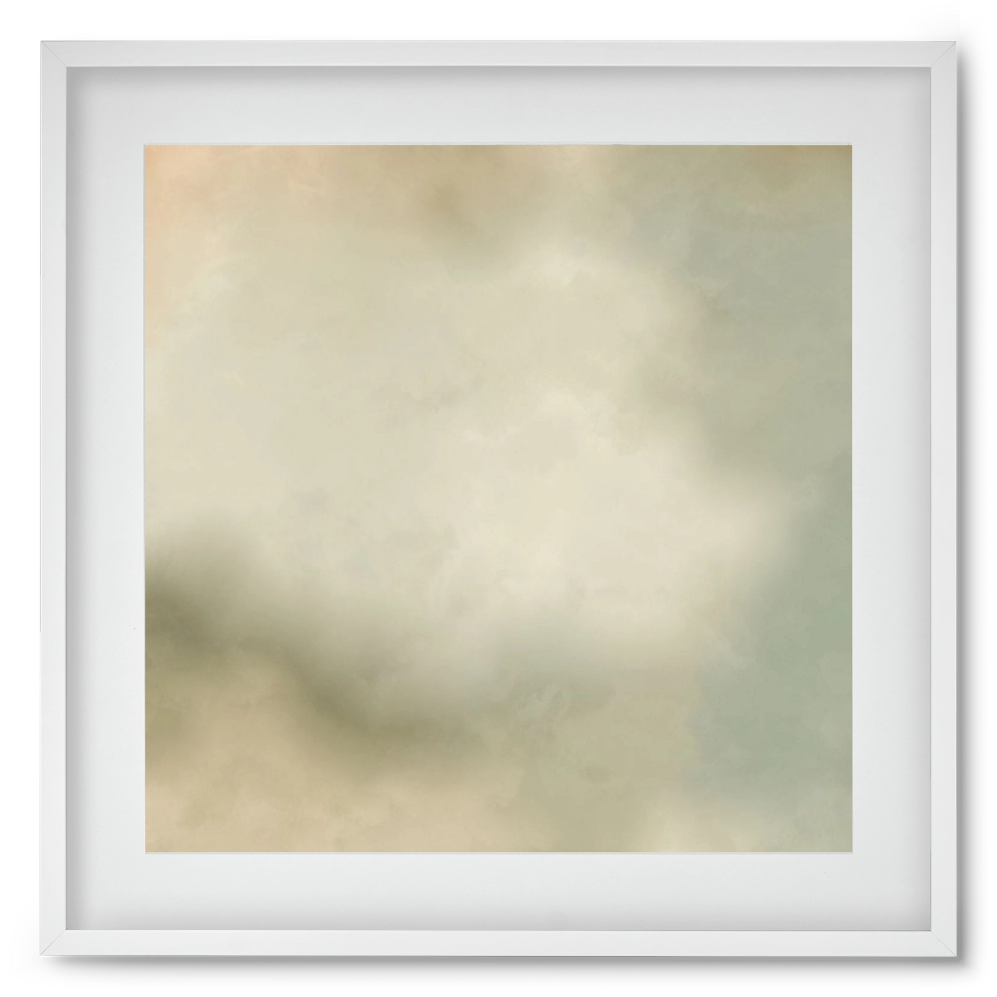 GRAY HORIZON , 50x50 cm (40x40 cm), Fehér keret, paszpartuval