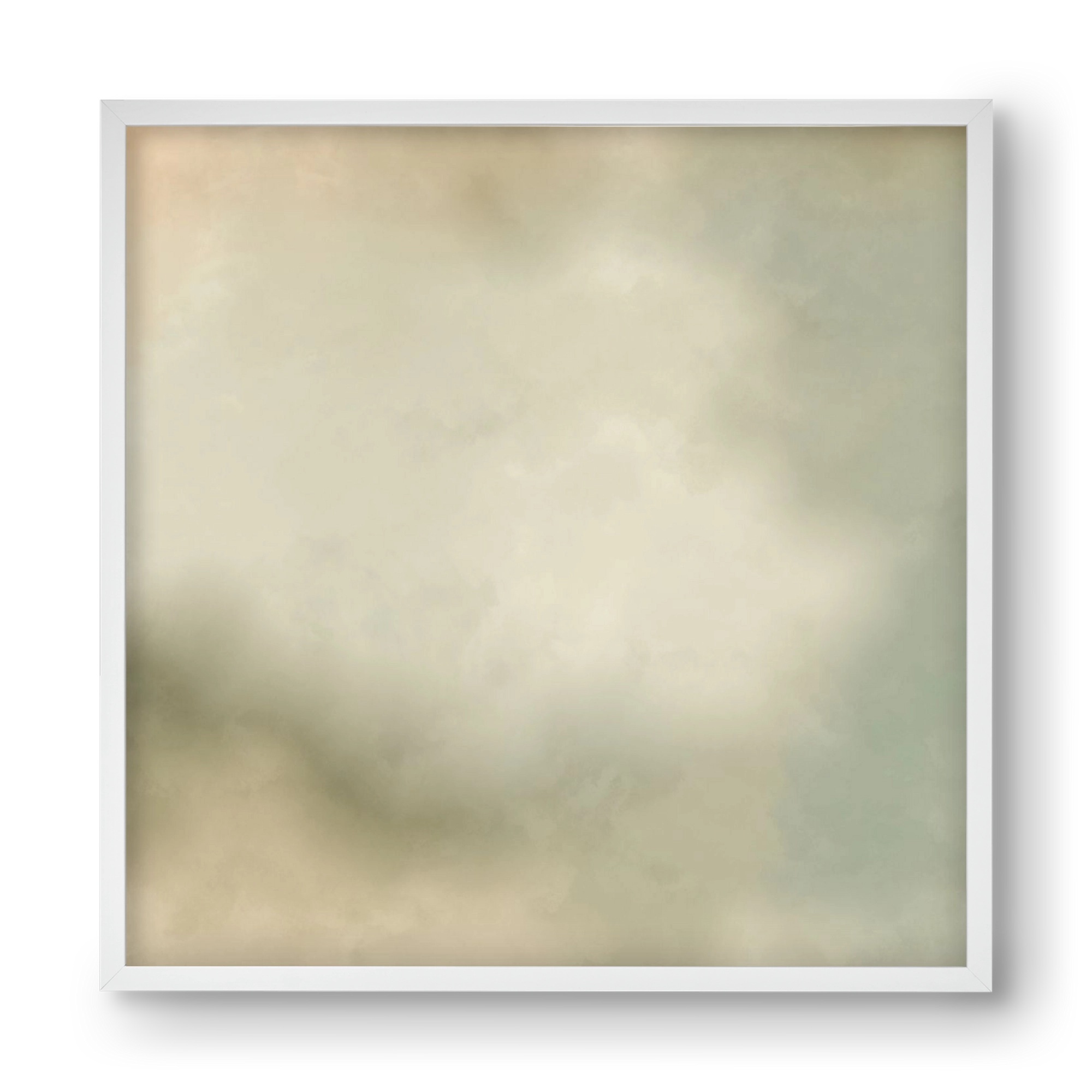 GRAY HORIZON , 40x40 cm (40x40 cm), Fehér keret