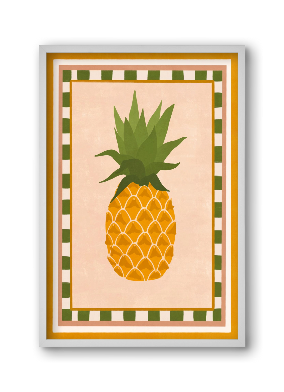 PINEAPPLE, 30x45 cm (30x45 cm), Fehér keret