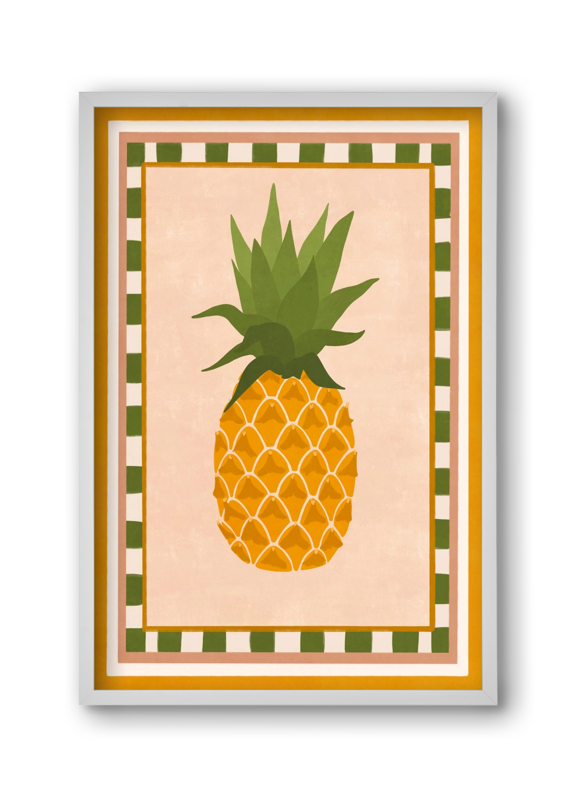 PINEAPPLE, 30x45 cm (30x45 cm), Fehér keret
