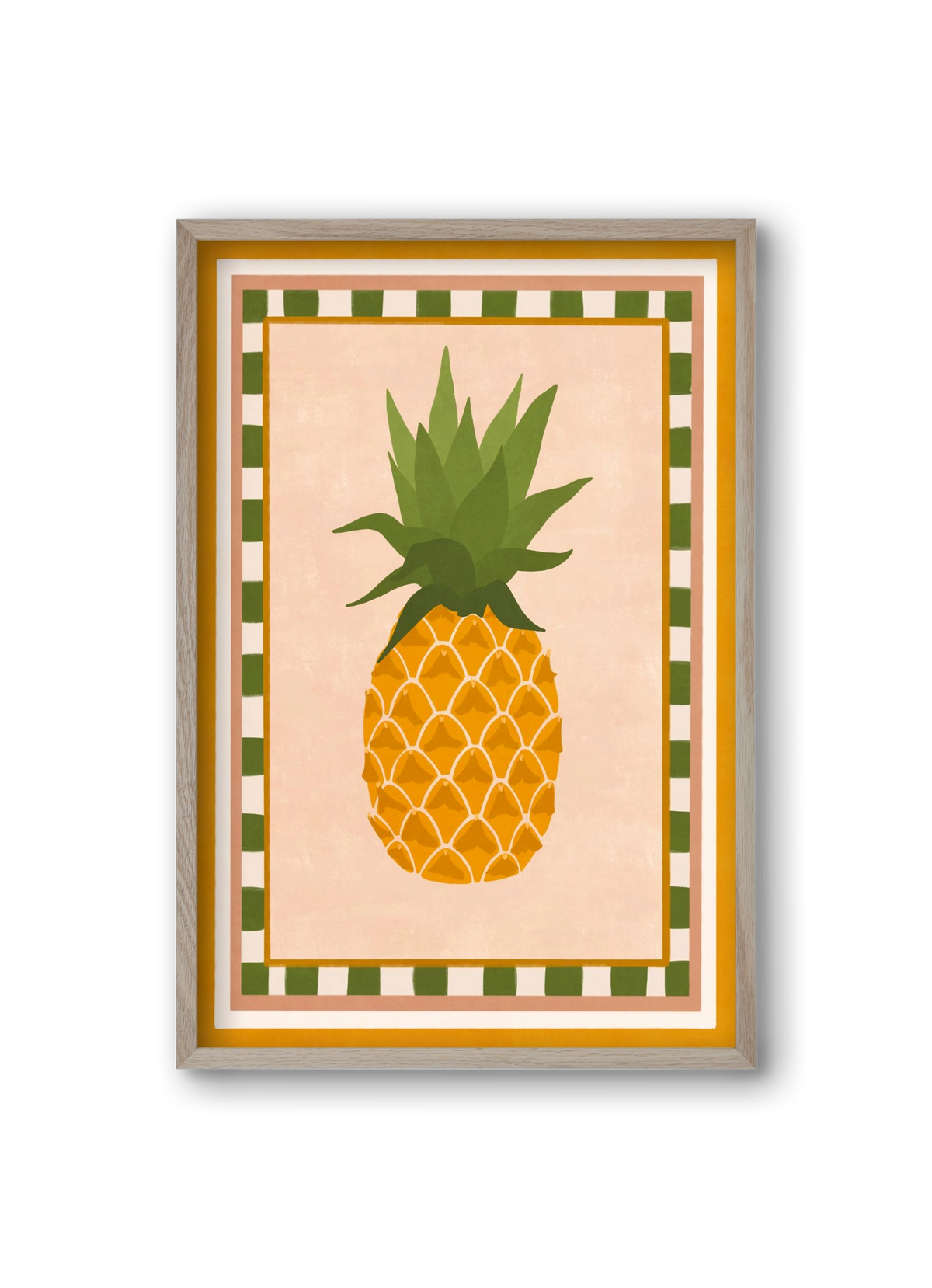 PINEAPPLE, 20x30 cm (20x30 cm), Tölgy keret