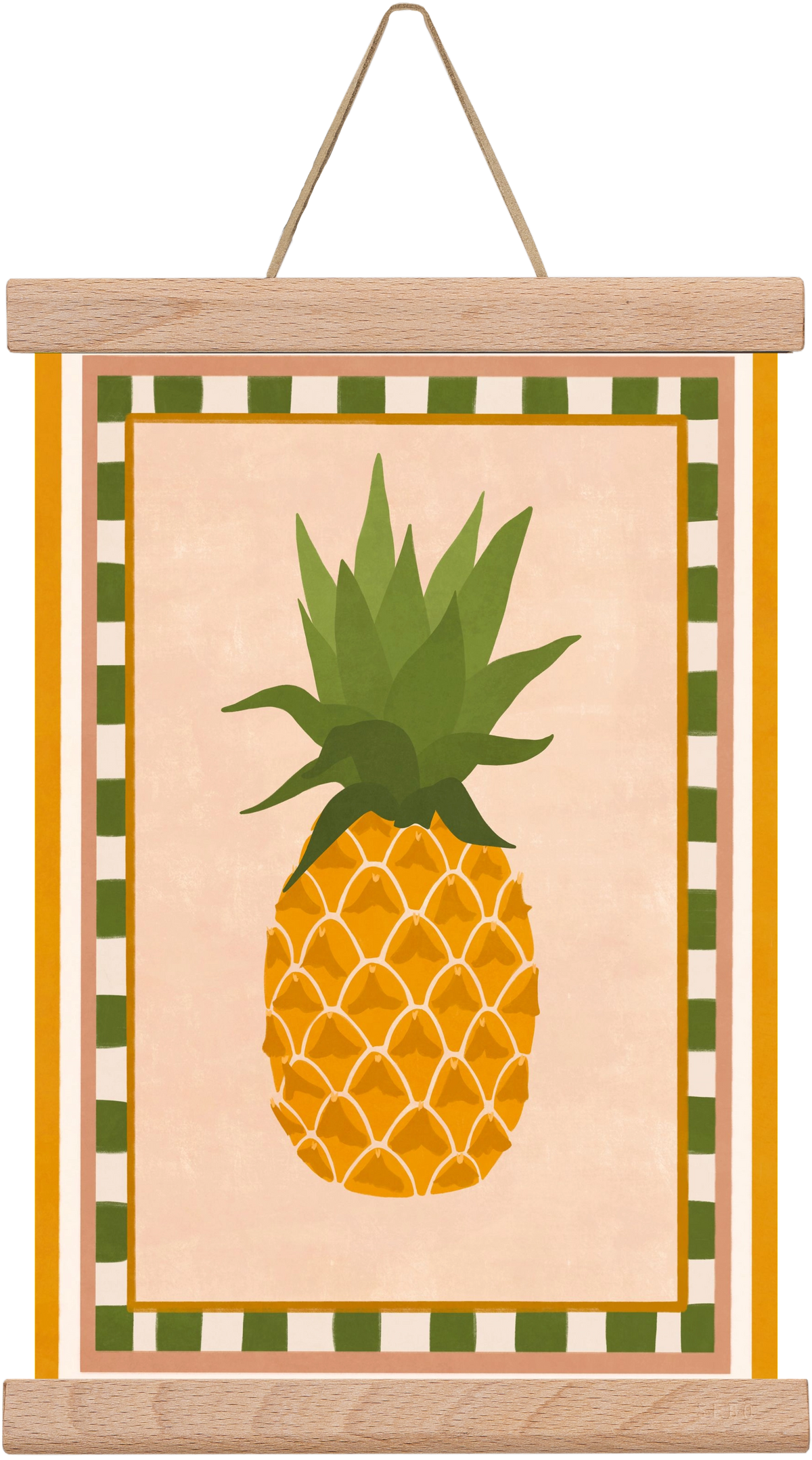 PINEAPPLE, 20x30 cm (20x30 cm), Tölgy akasztó