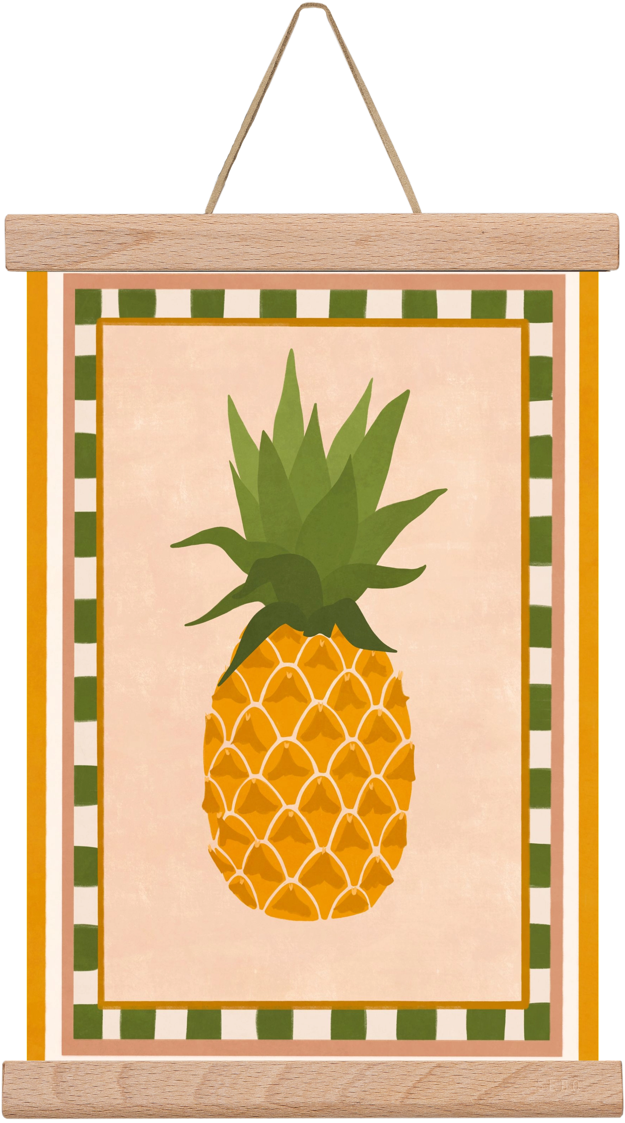 PINEAPPLE, 20x30 cm (20x30 cm), Tölgy akasztó