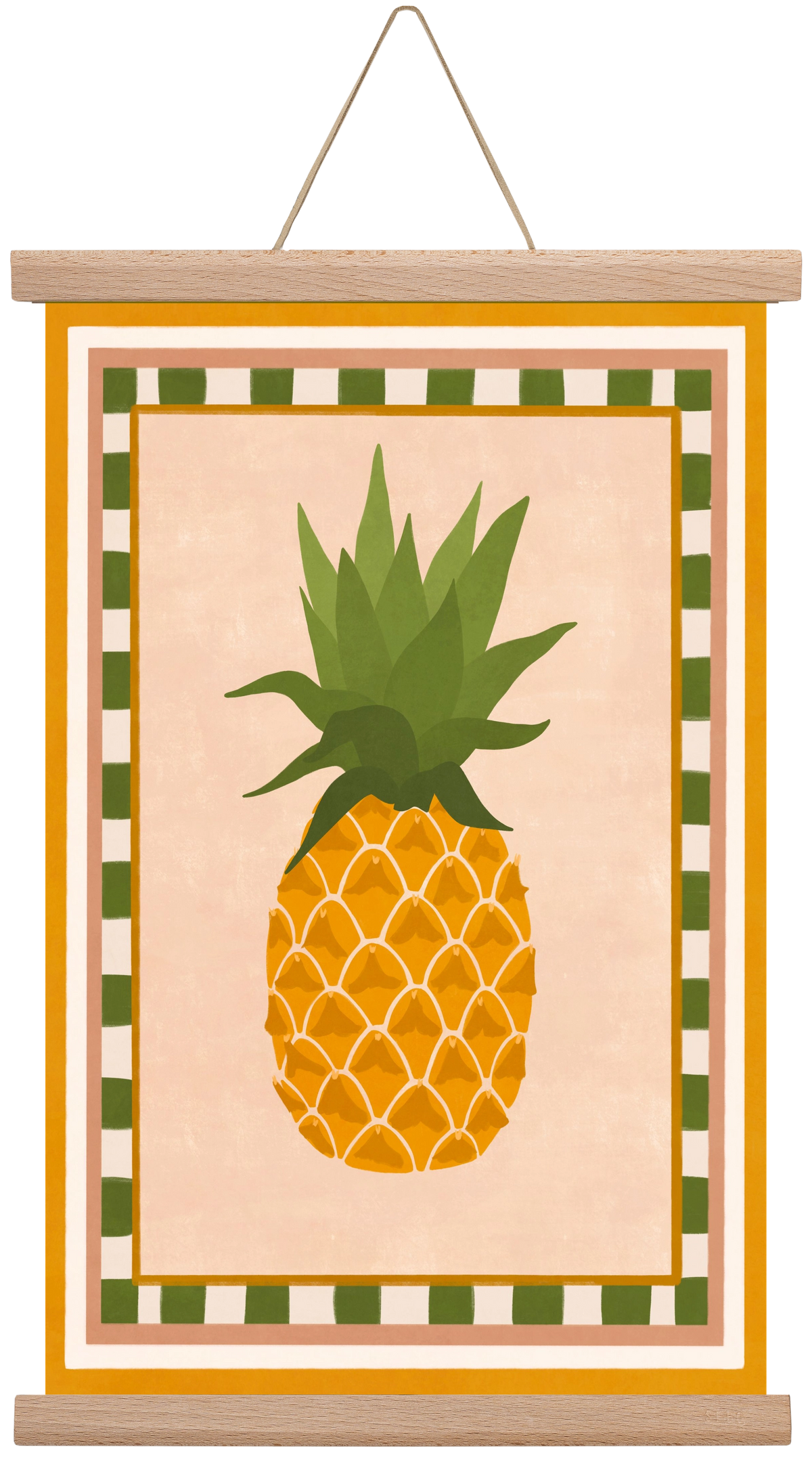 PINEAPPLE, 30x45 cm (30x45 cm), Tölgy akasztó