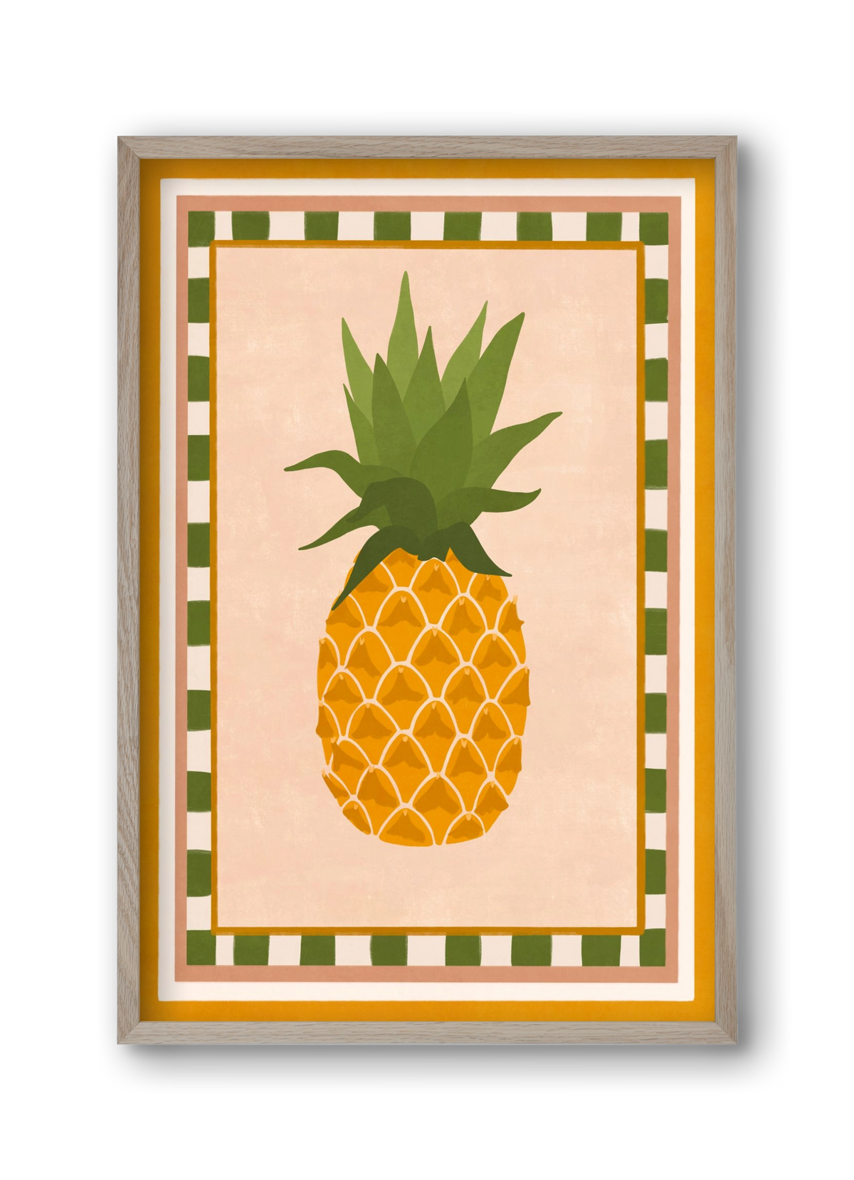 PINEAPPLE, 30x45 cm (30x45 cm), Tölgy keret