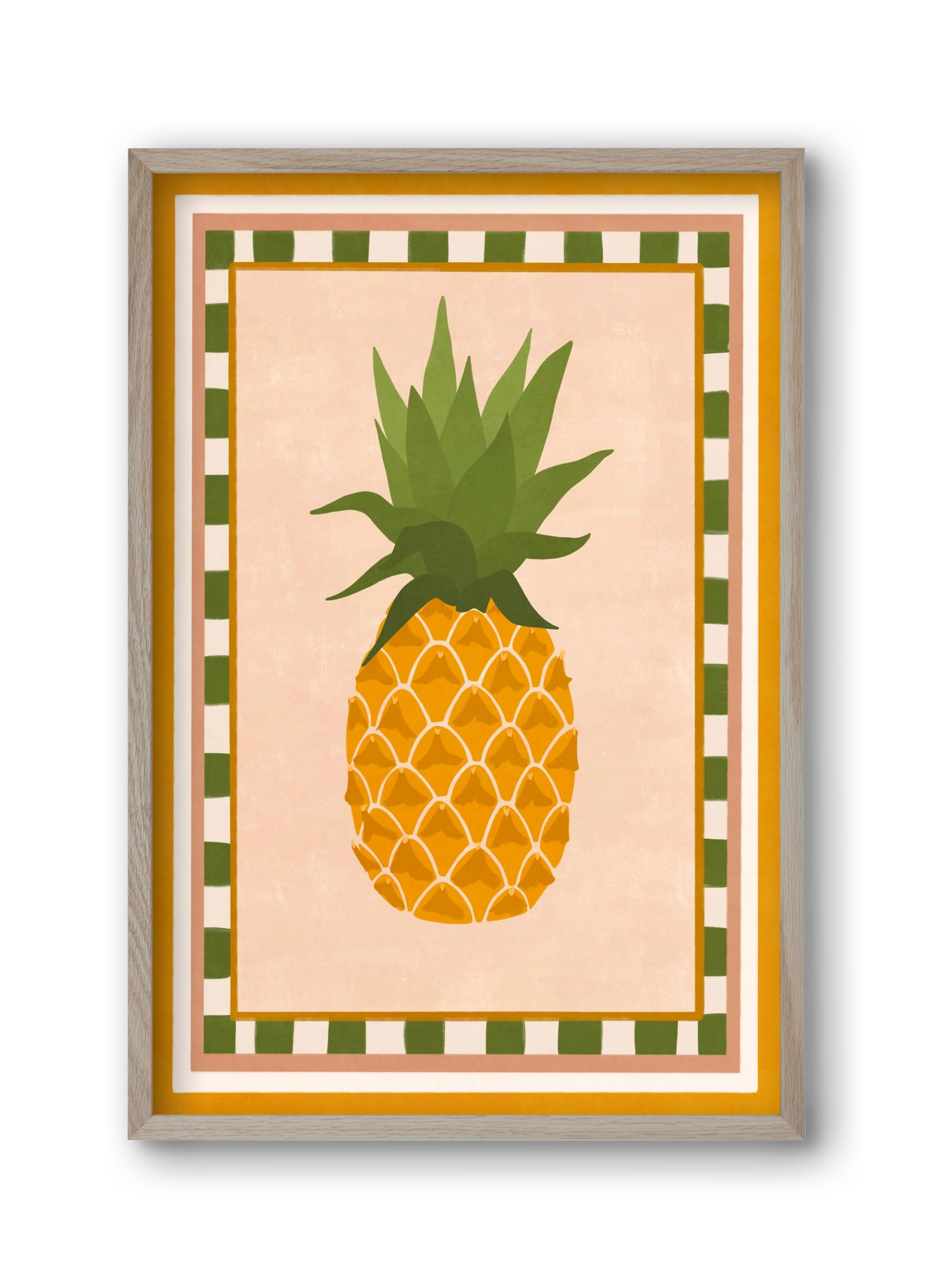 PINEAPPLE, 30x45 cm (30x45 cm), Tölgy keret