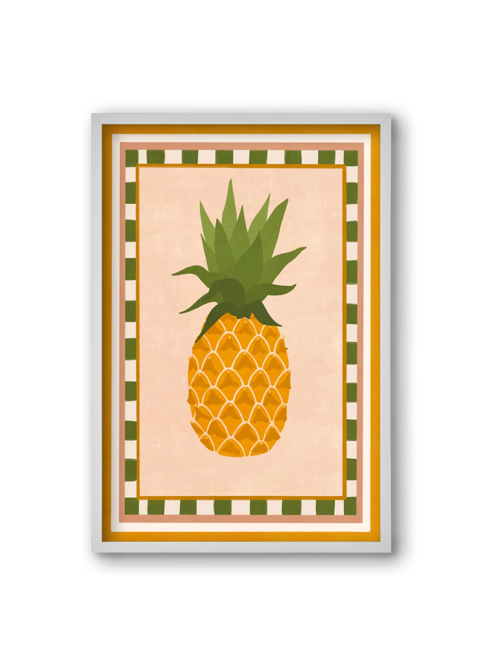 PINEAPPLE, 20x30 cm (20x30 cm), Fehér keret