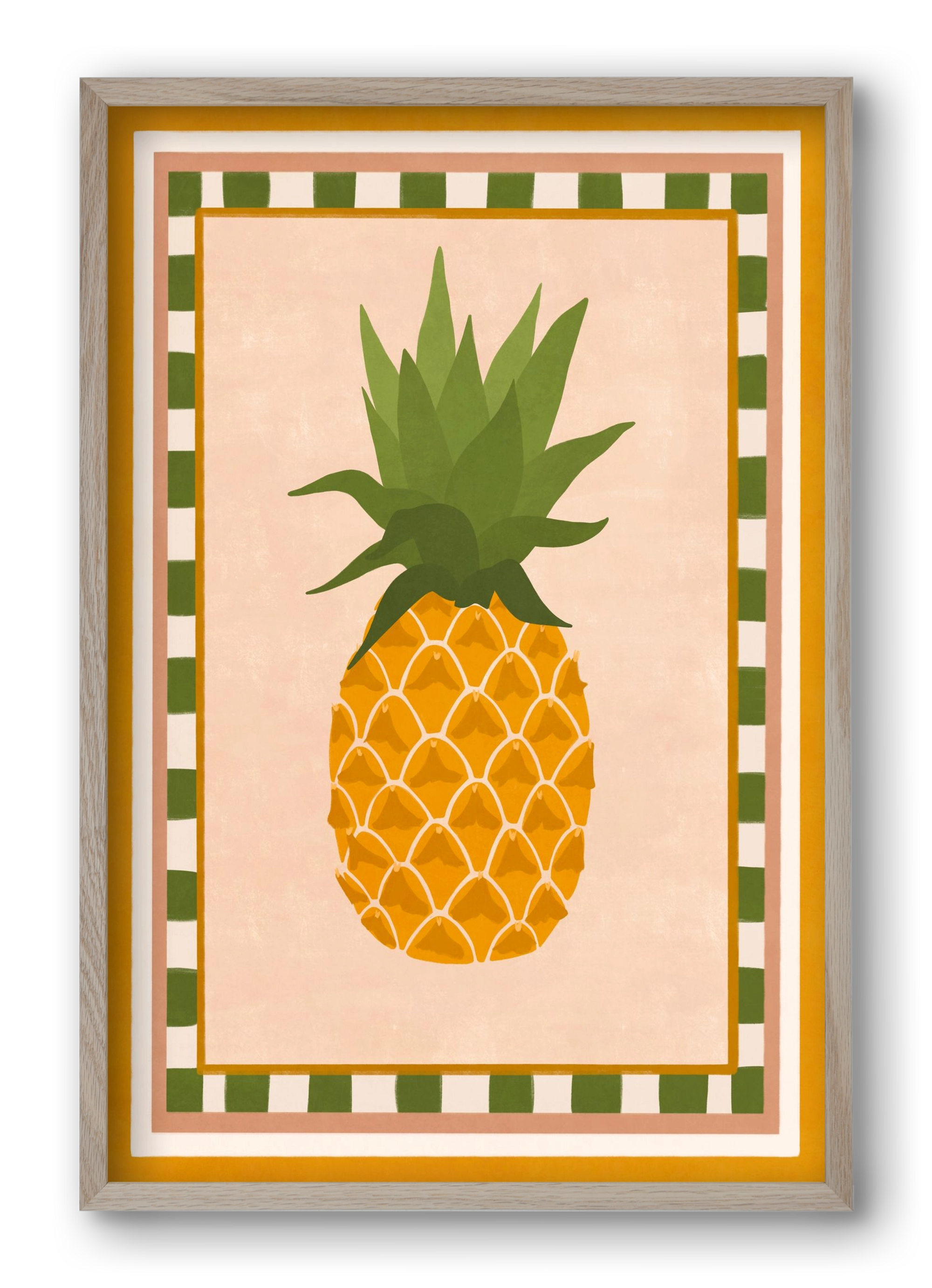 PINEAPPLE, 40x60 cm (40x60 cm), Tölgy keret