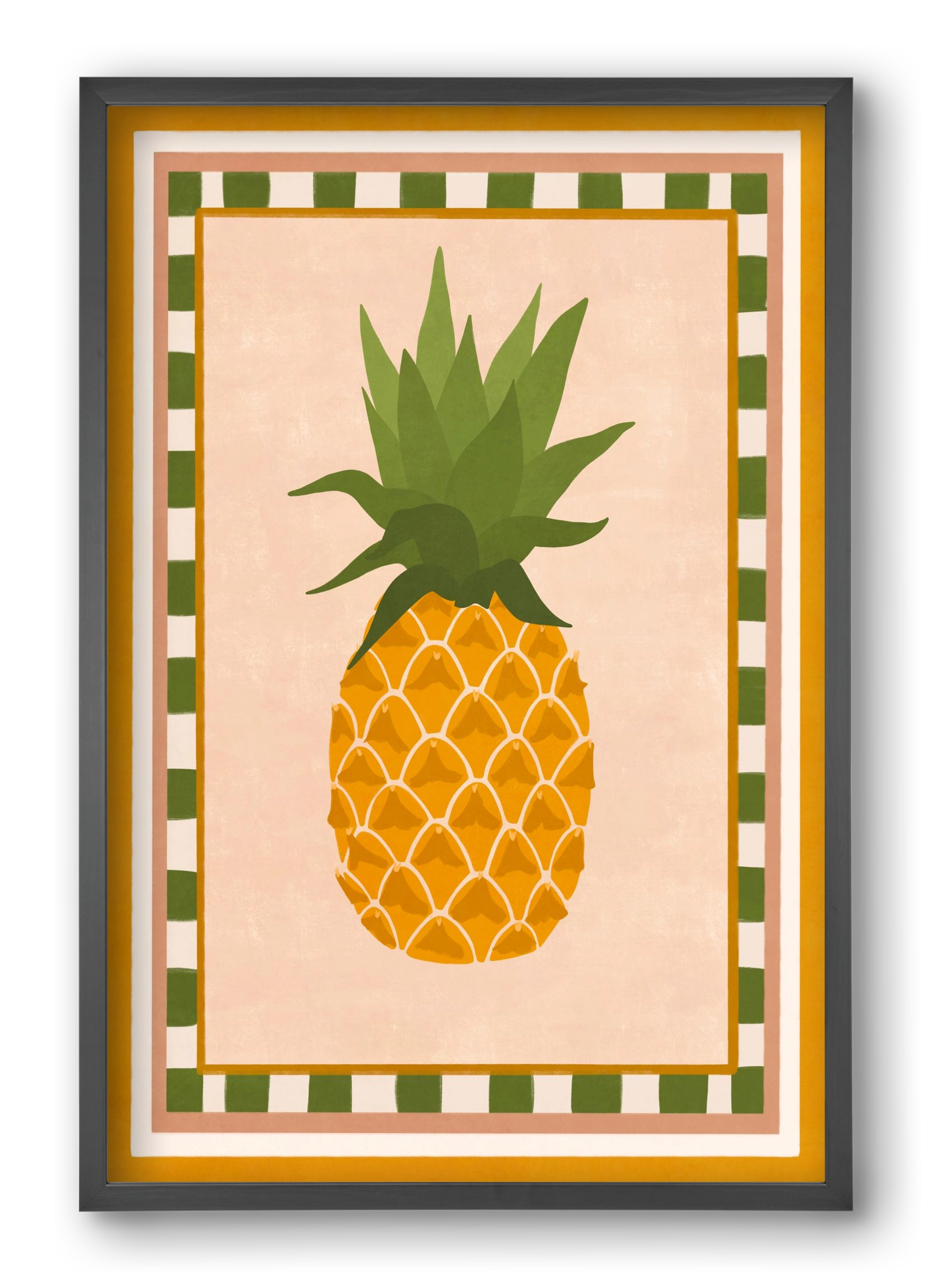 PINEAPPLE, 40x60 cm (40x60 cm), Fekete keret