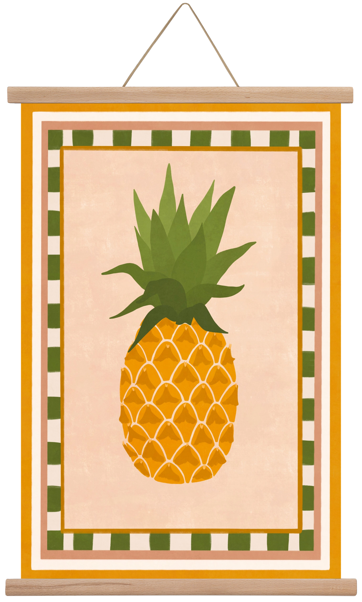 PINEAPPLE, 40x60 cm (40x60 cm), Tölgy akasztó
