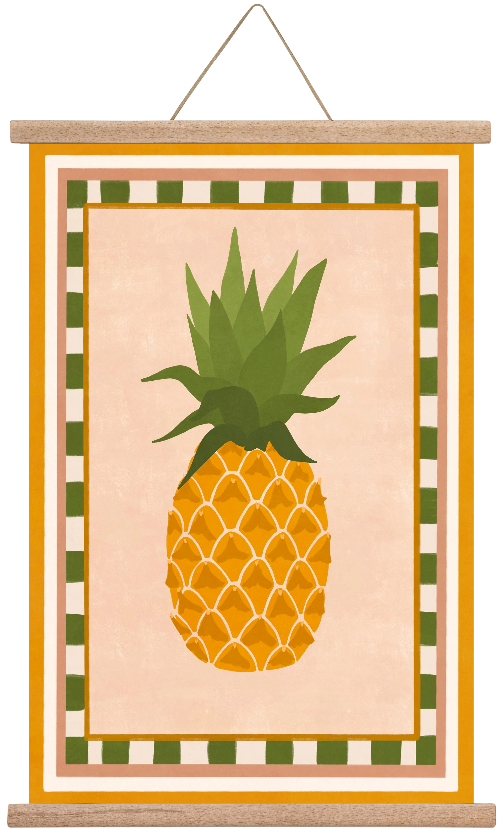 PINEAPPLE, 40x60 cm (40x60 cm), Tölgy akasztó