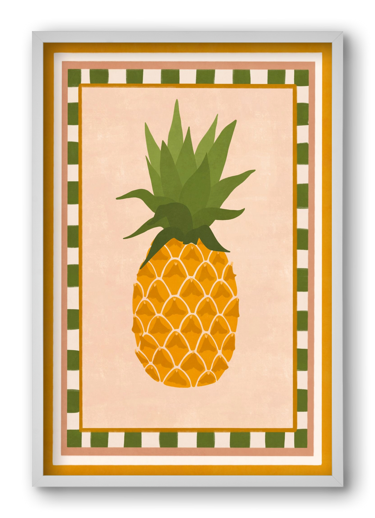 PINEAPPLE, 40x60 cm (40x60 cm), Fehér keret