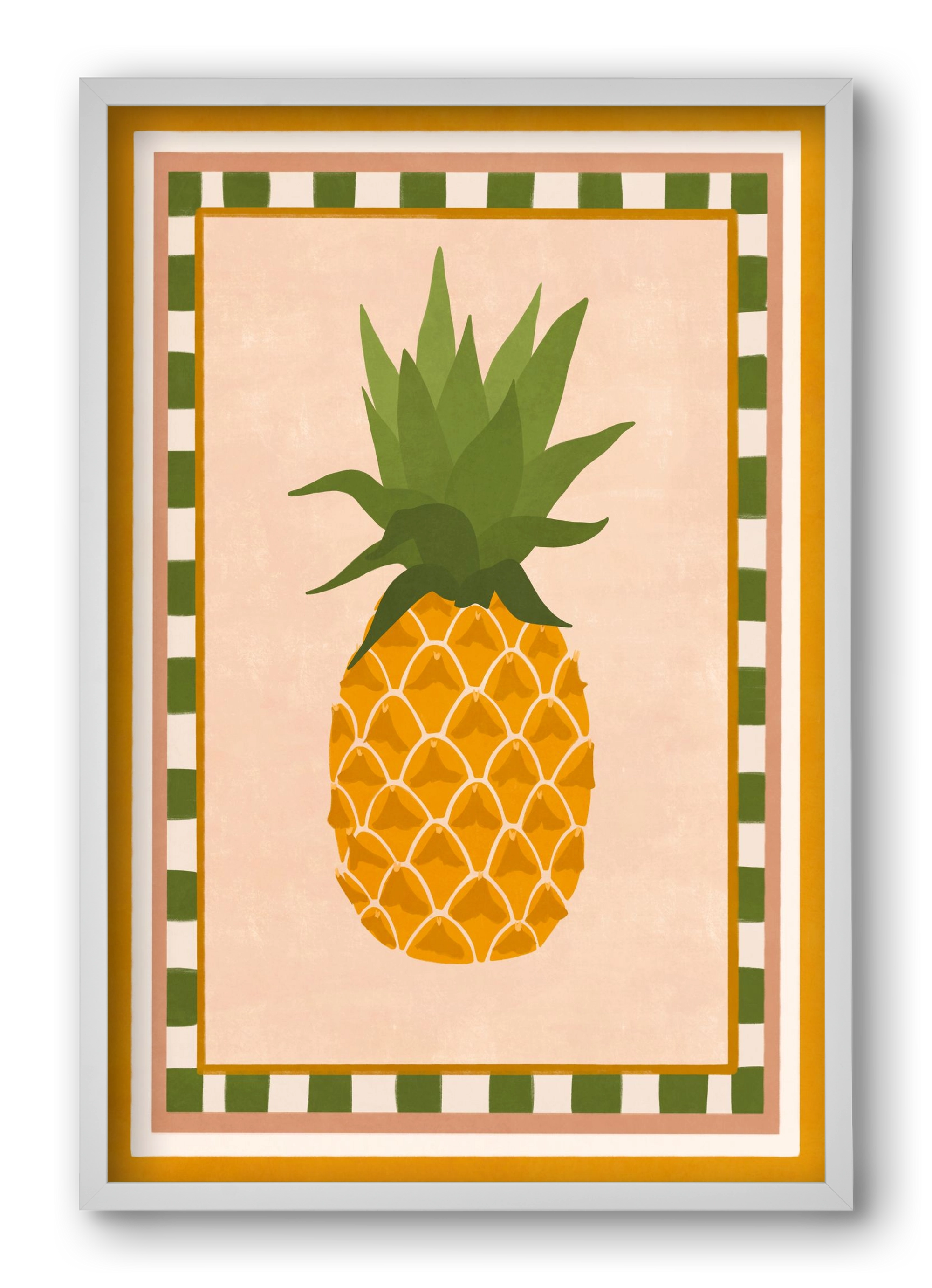 PINEAPPLE, 40x60 cm (40x60 cm), Fehér keret