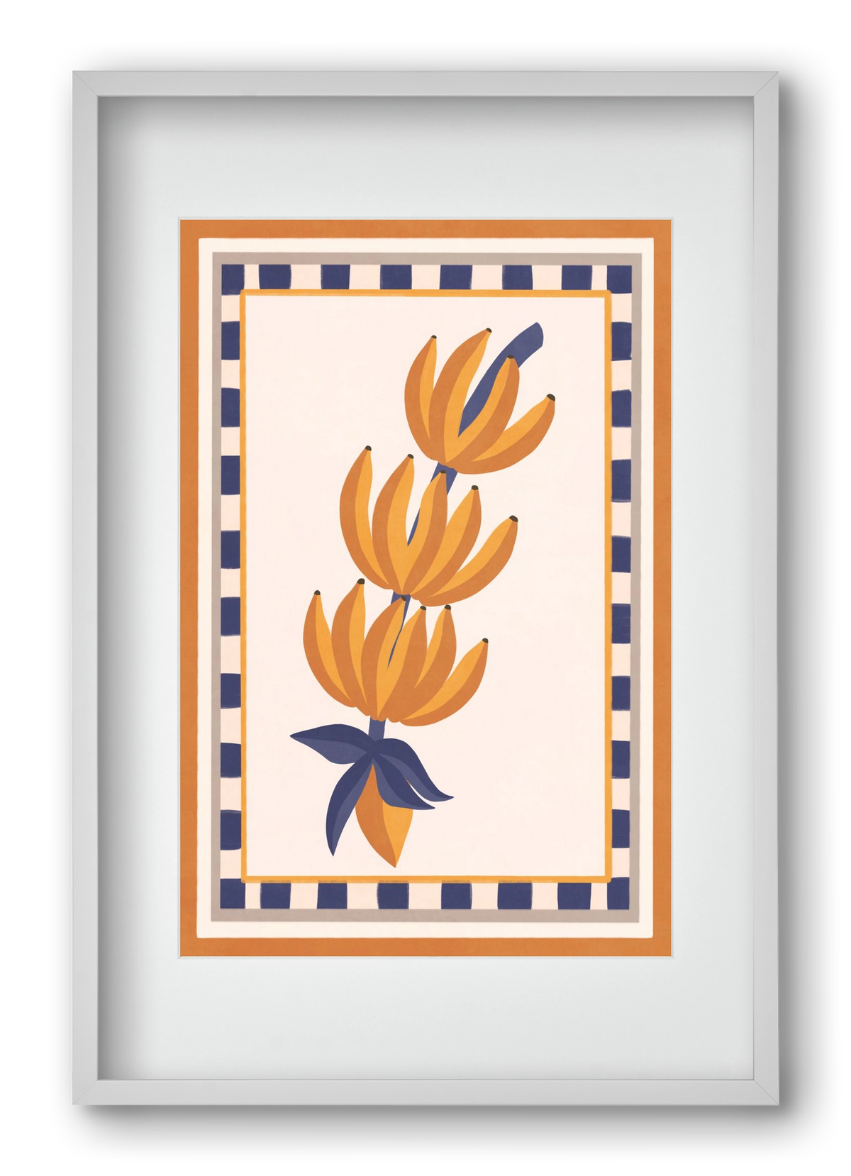 BANANAS, 40x60 cm (30x45 cm), Fehér keret, paszpartuval