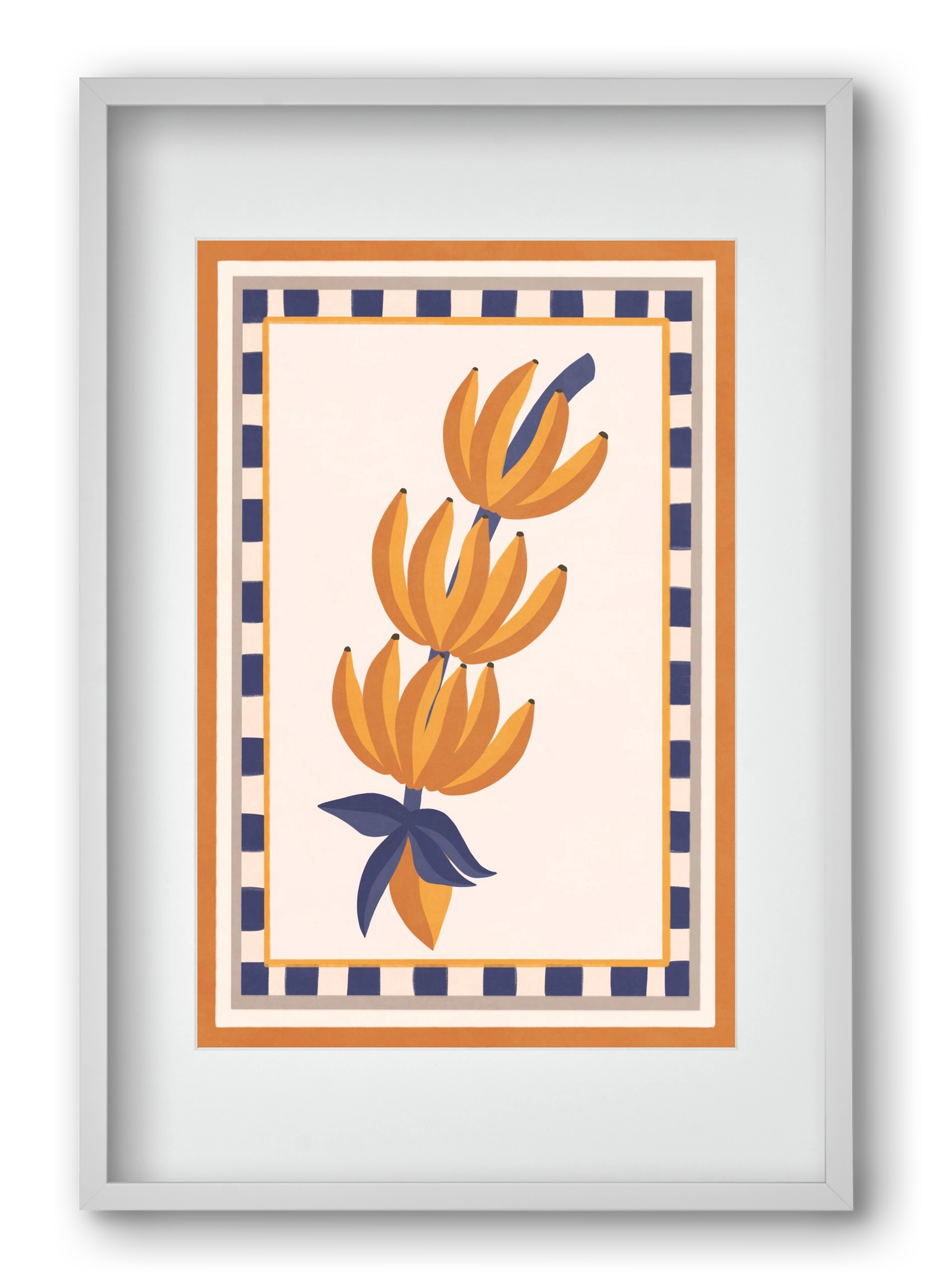 BANANAS, 40x60 cm (30x45 cm), Fehér keret, paszpartuval