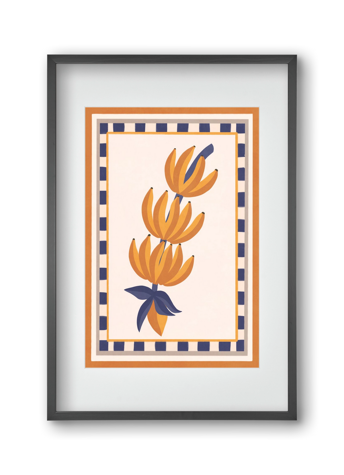 BANANAS, 30x45 cm (20x30 cm), Fekete keret, paszpartuval