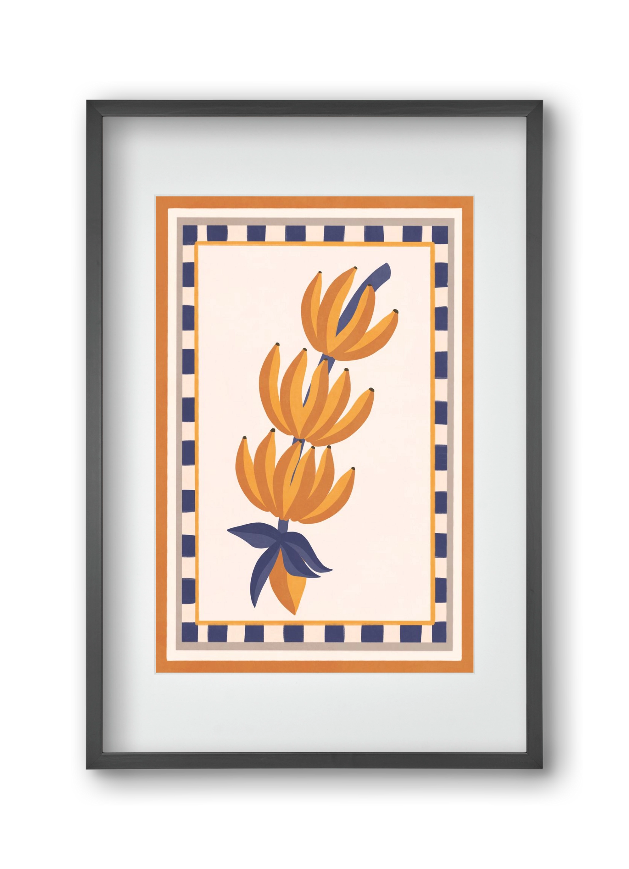 BANANAS, 30x45 cm (20x30 cm), Fekete keret, paszpartuval