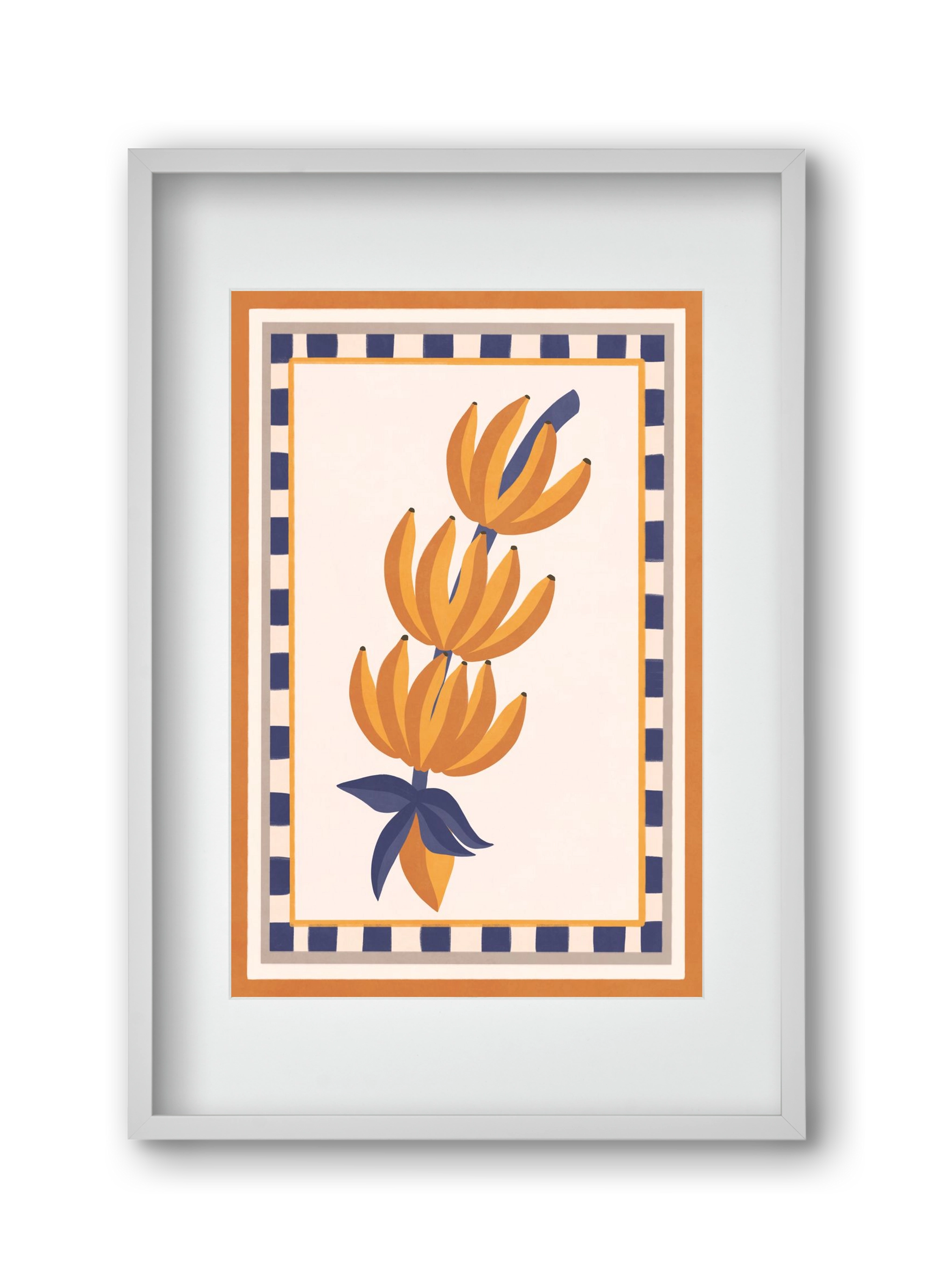 BANANAS, 30x45 cm (20x30 cm), Fehér keret, paszpartuval