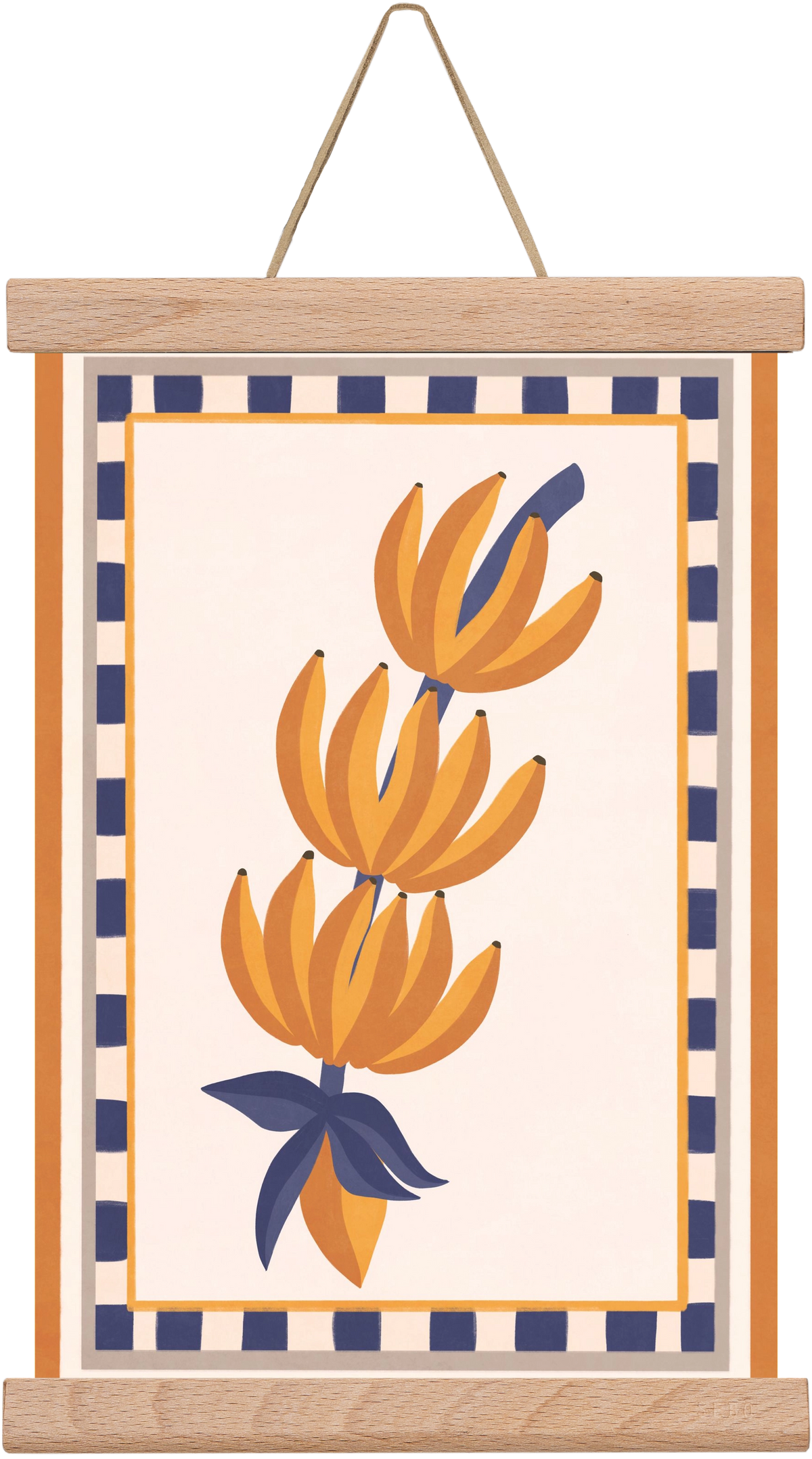 BANANAS, 20x30 cm (20x30 cm), Tölgy akasztó