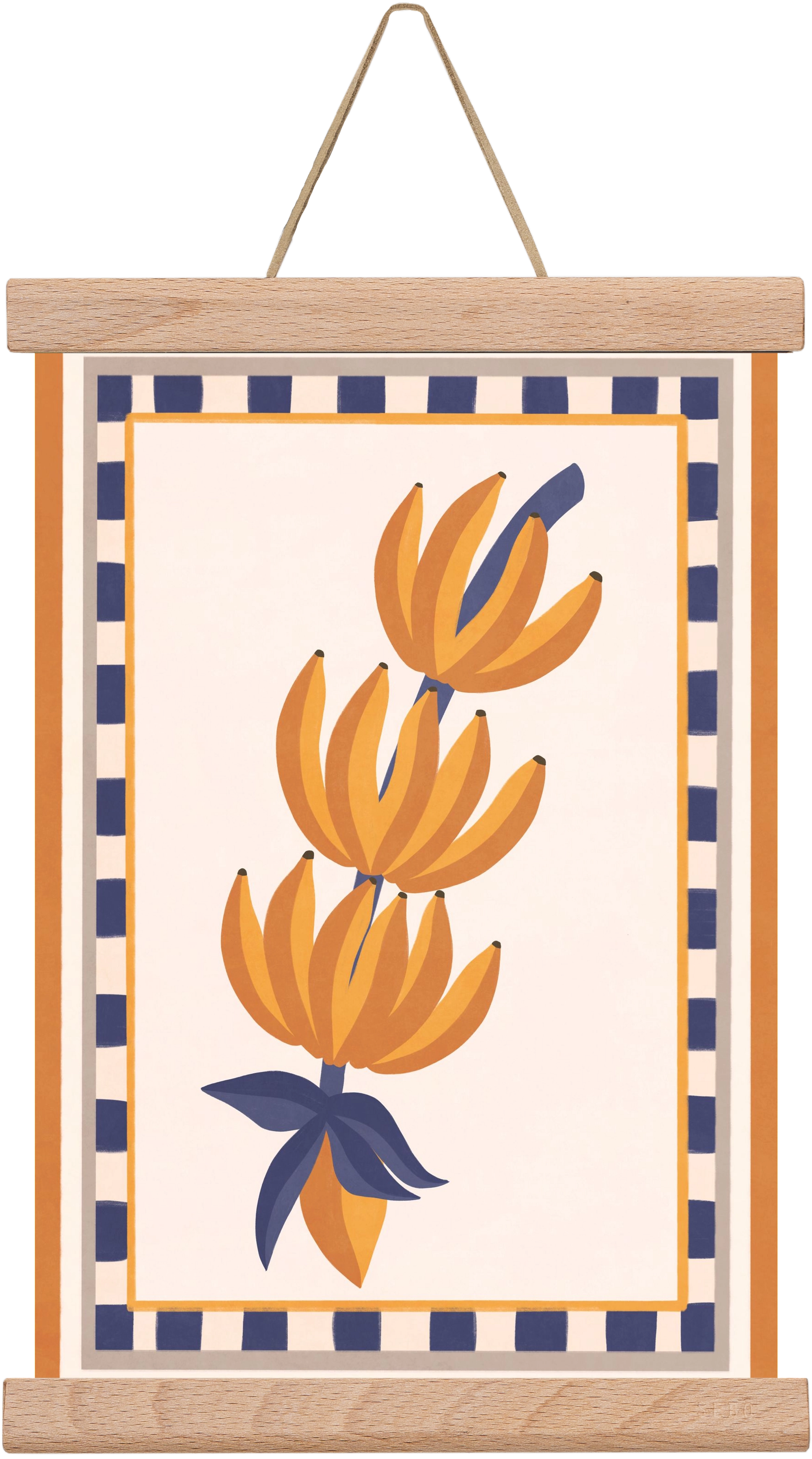 BANANAS, 20x30 cm (20x30 cm), Tölgy akasztó