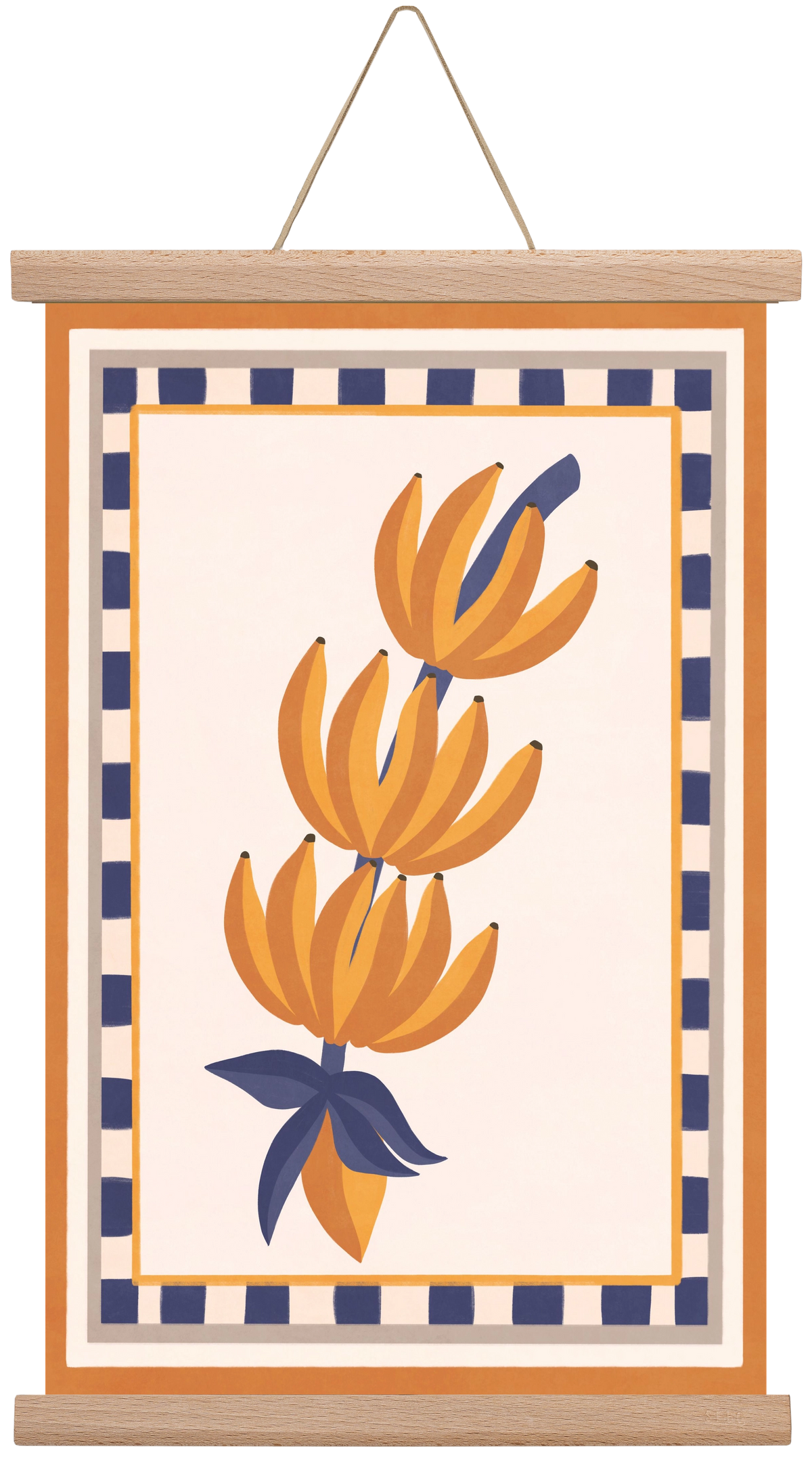 BANANAS, 30x45 cm (30x45 cm), Tölgy akasztó