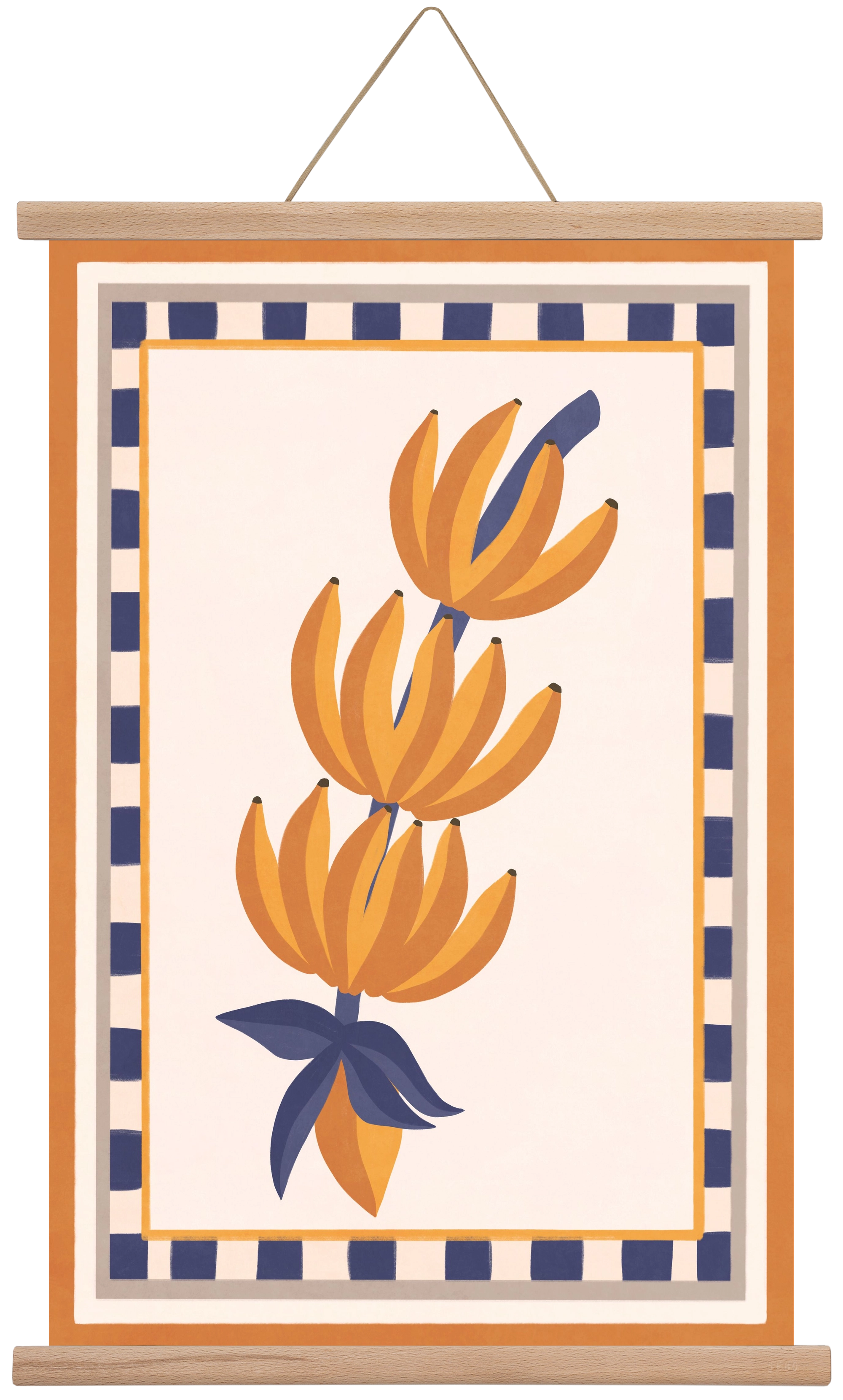 BANANAS, 40x60 cm (40x60 cm), Tölgy akasztó