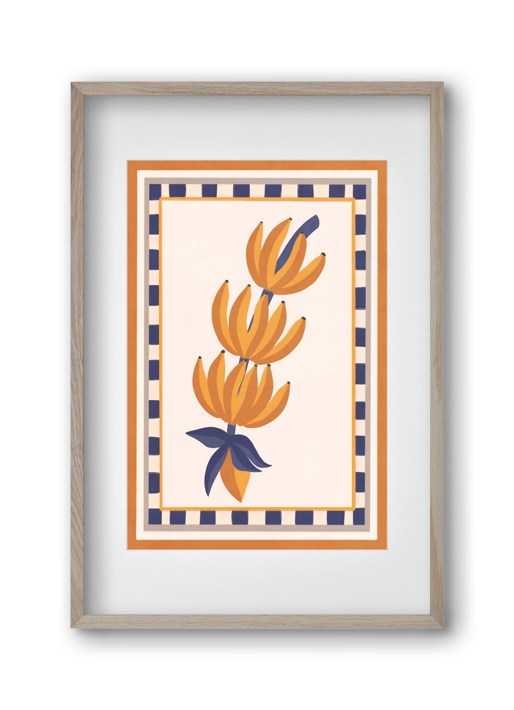 BANANAS, 30x45 cm (20x30 cm), Tölgy keret, paszpartuval