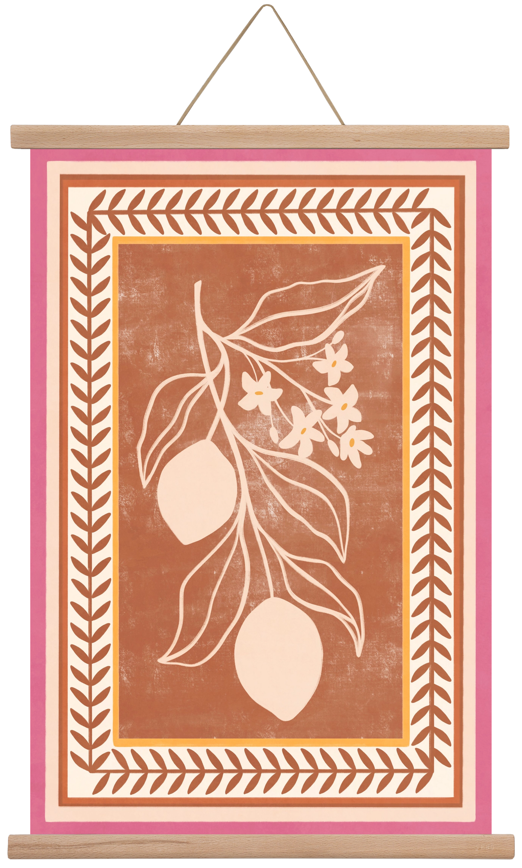 LEMON TWIG - 013, 40x60 cm (40x60 cm), Tölgy akasztó