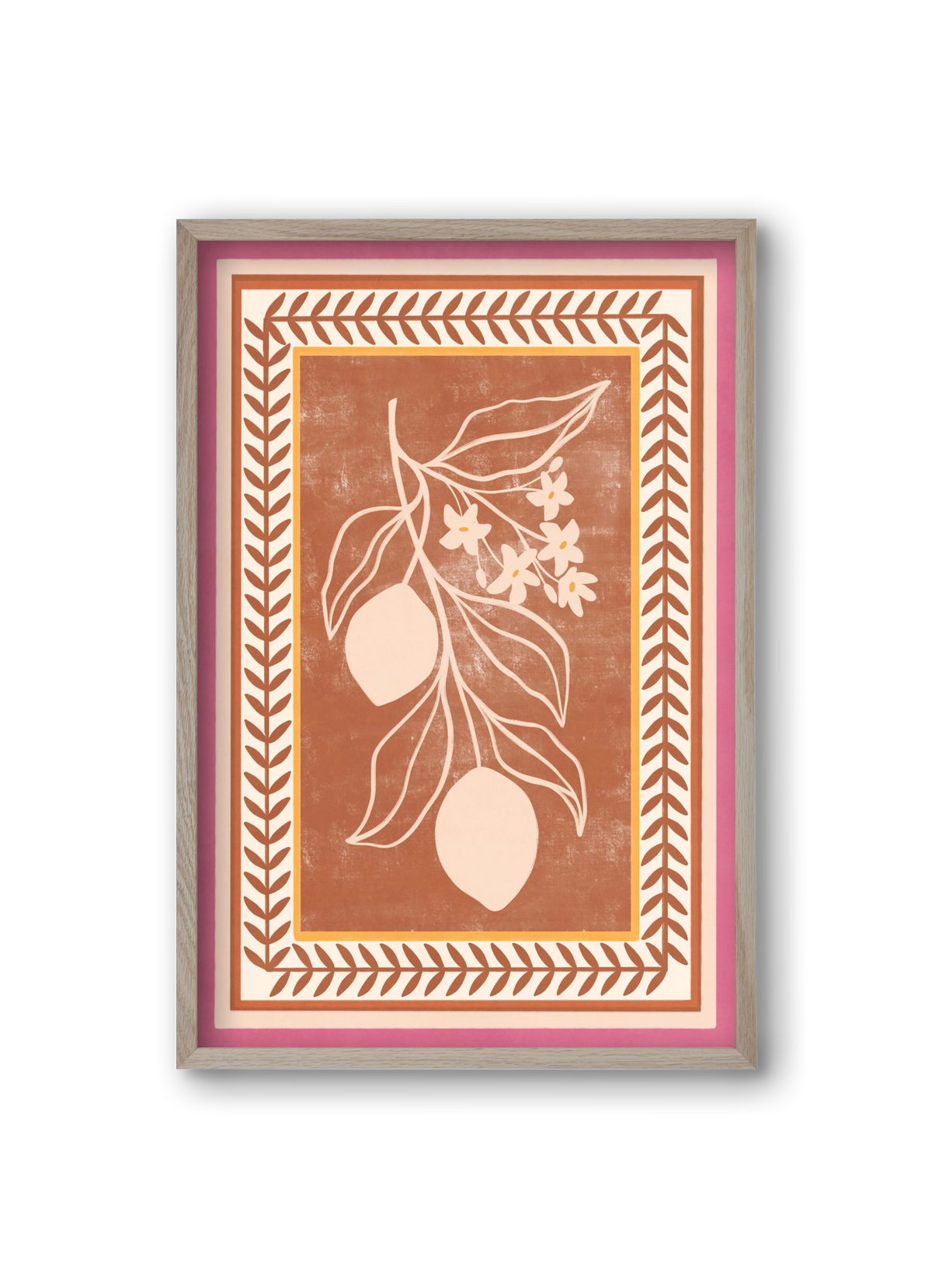 LEMON TWIG - 013, 20x30 cm (20x30 cm), Tölgy keret